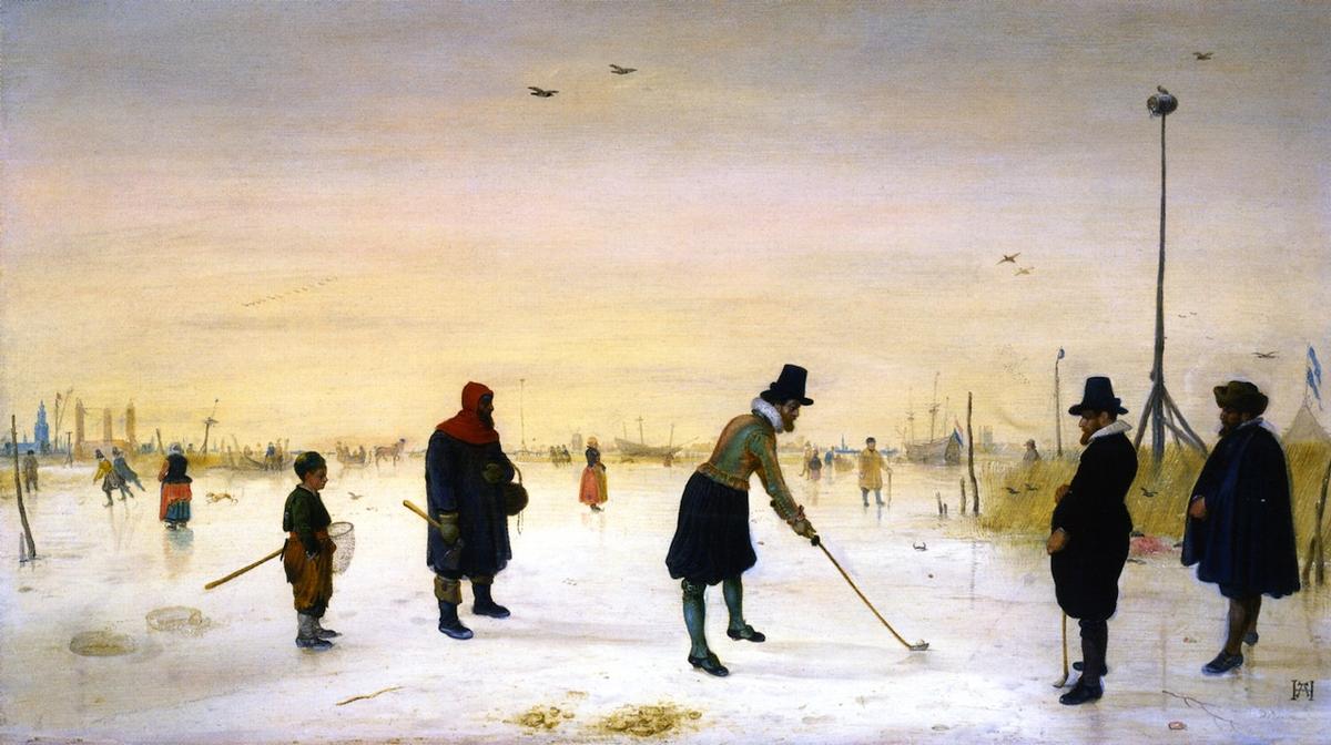 Golfspillere På Isen — Hendrik Avercamp