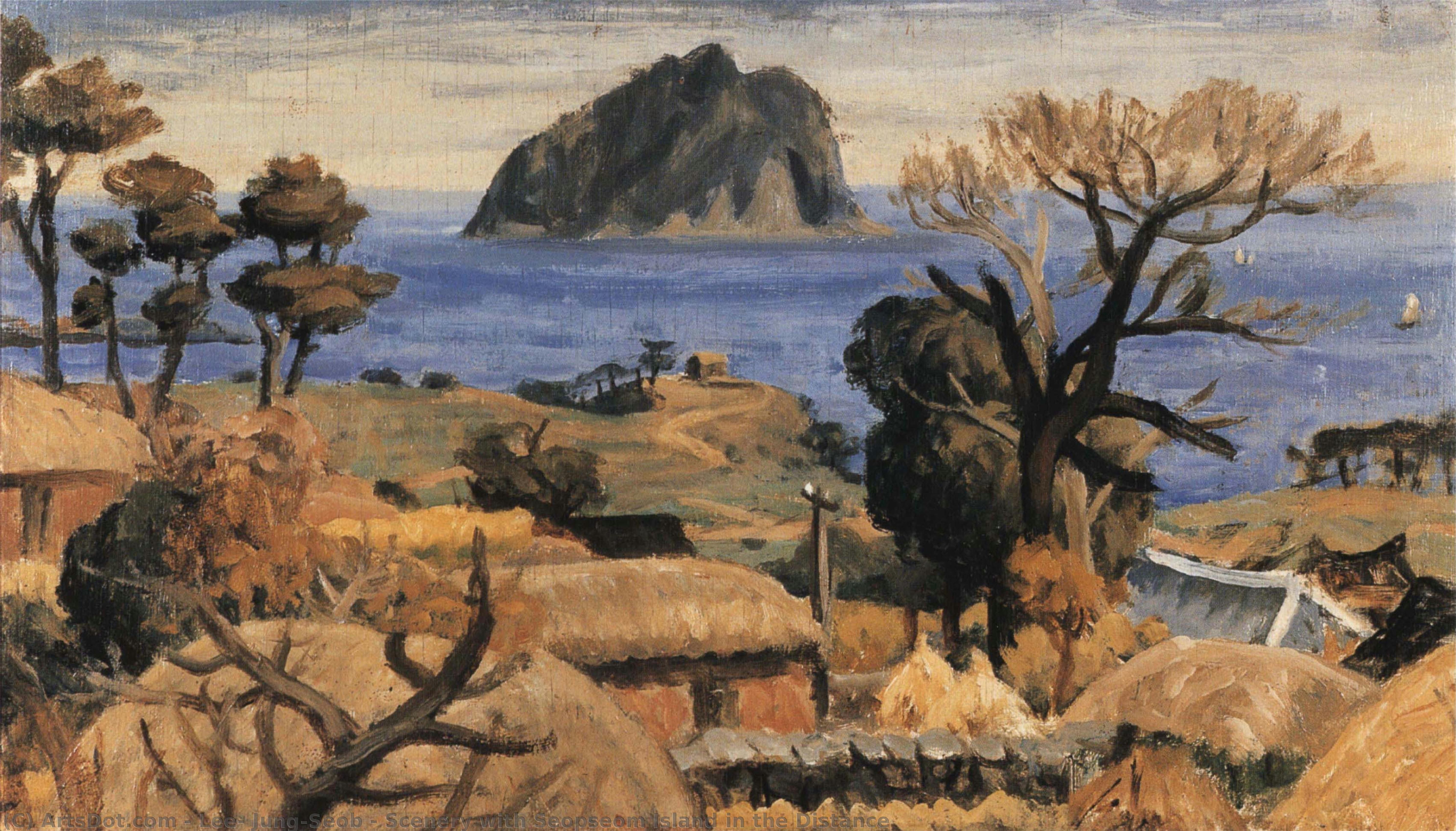 Paisagem Com A Ilha De Seopseom Ao Distante — Lee Jung-seob