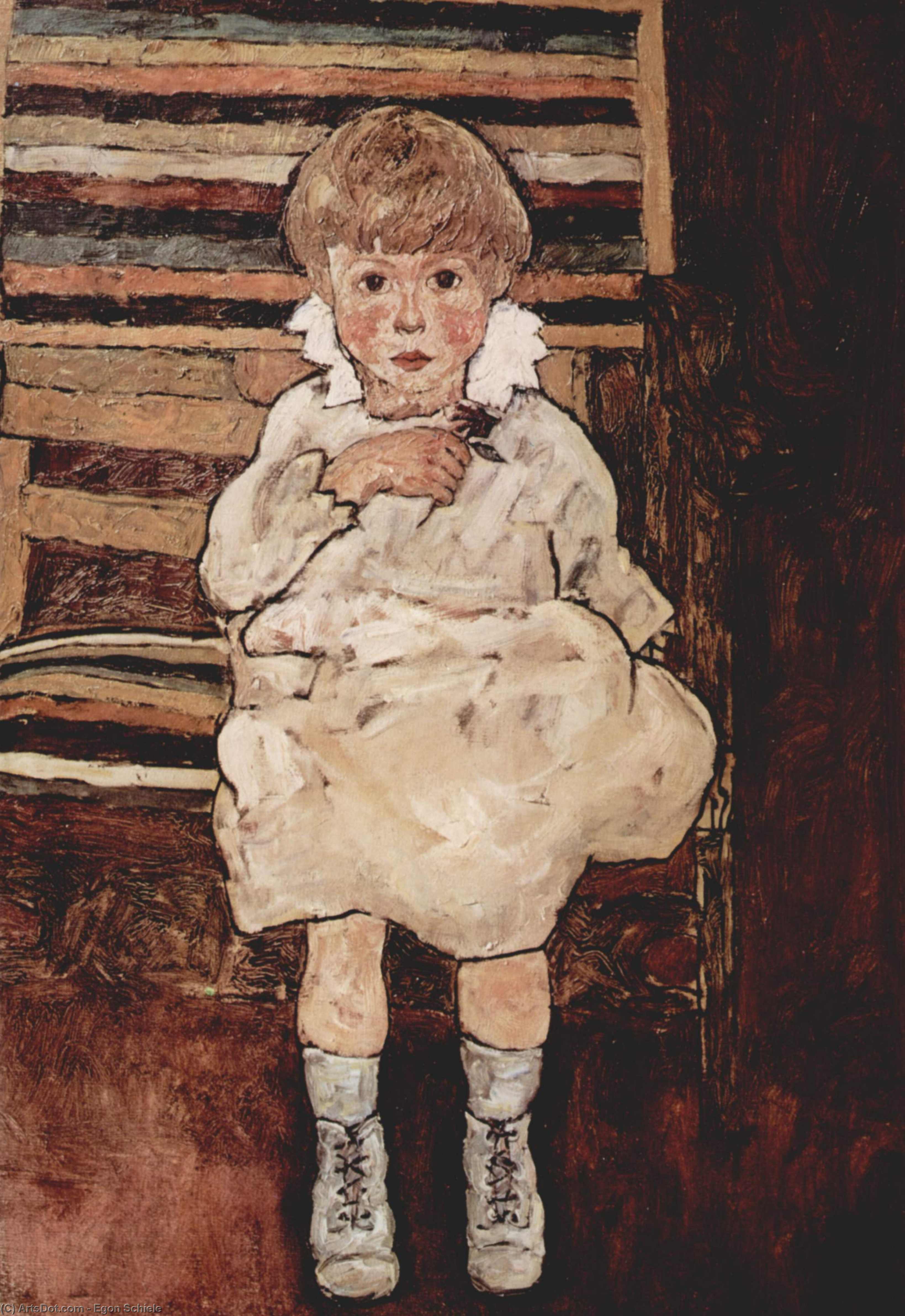 إغون شيله - Seated child