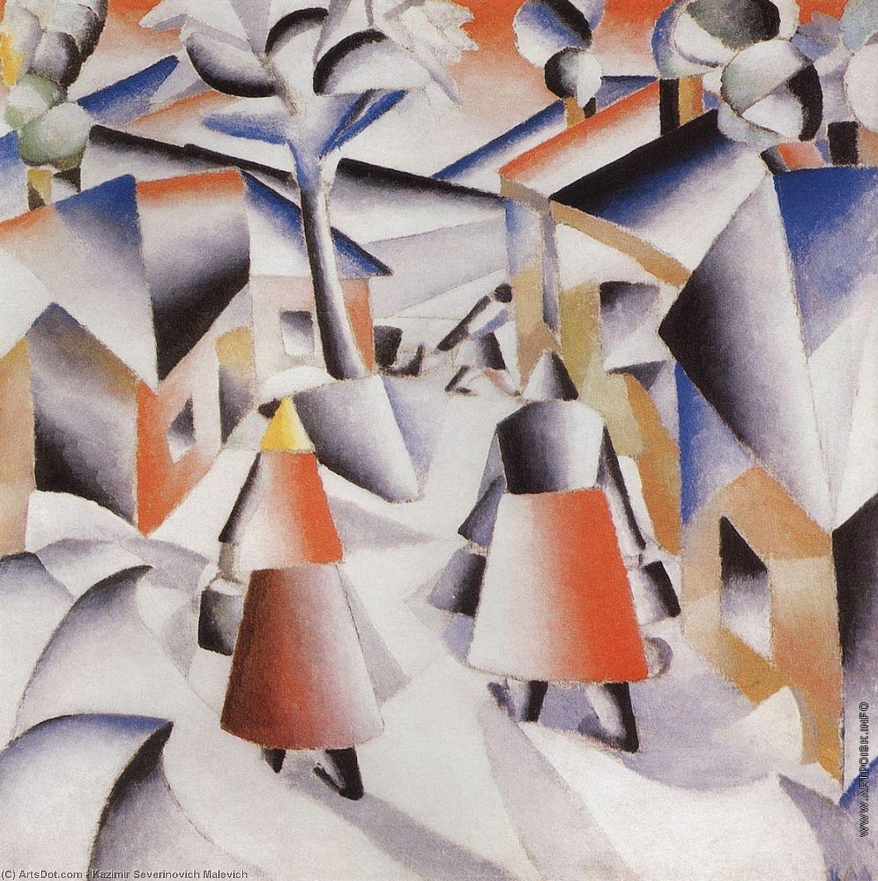Mattina Nel Villaggio Dopo Tempesta Di Neve — Kazimir Malevič