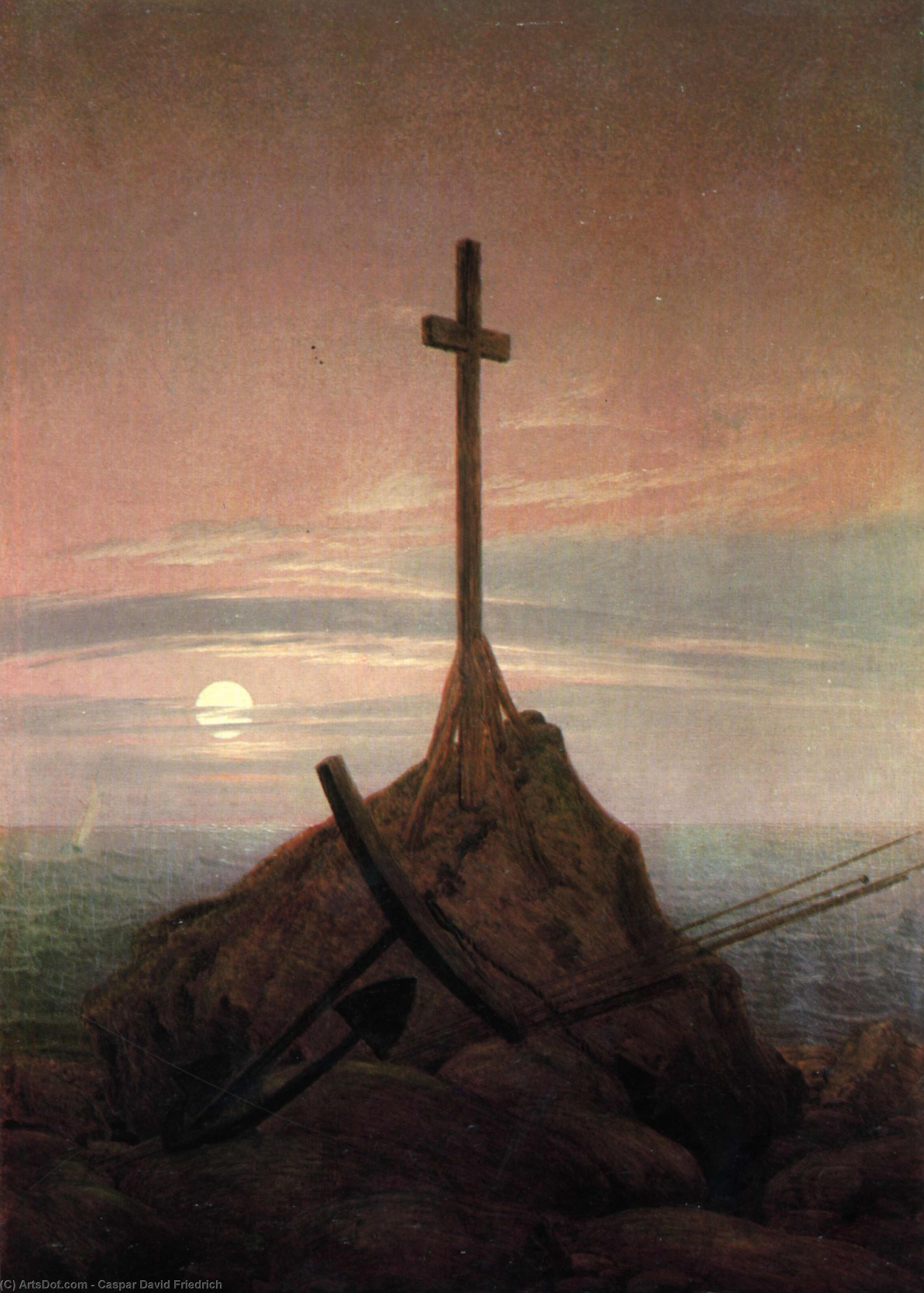 Il Crocifisso Accanto Alla Baltica — Caspar David Friedrich