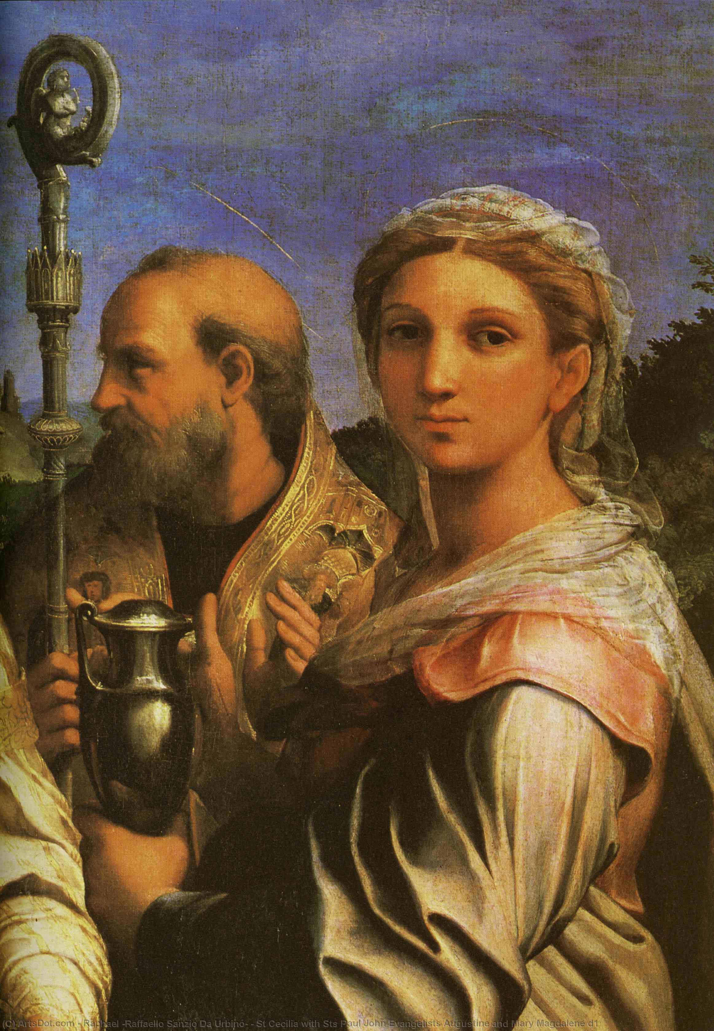 St Cecilia Con Los Santos Pablo Juan Evangelistas Agustín Y María Magdalena D1 — Rafael
