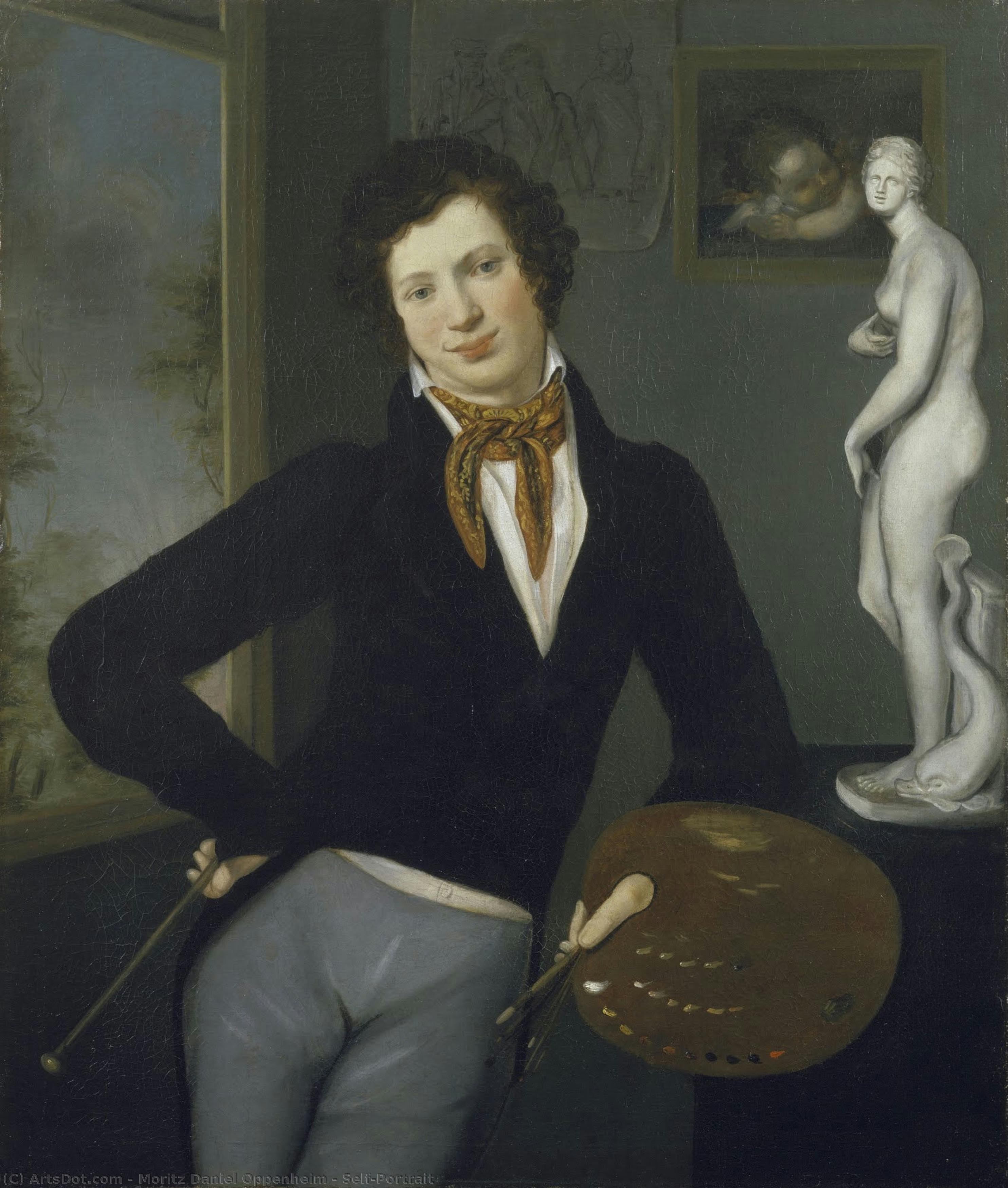 Moritz Daniel Oppenheim - Self-Portrait
