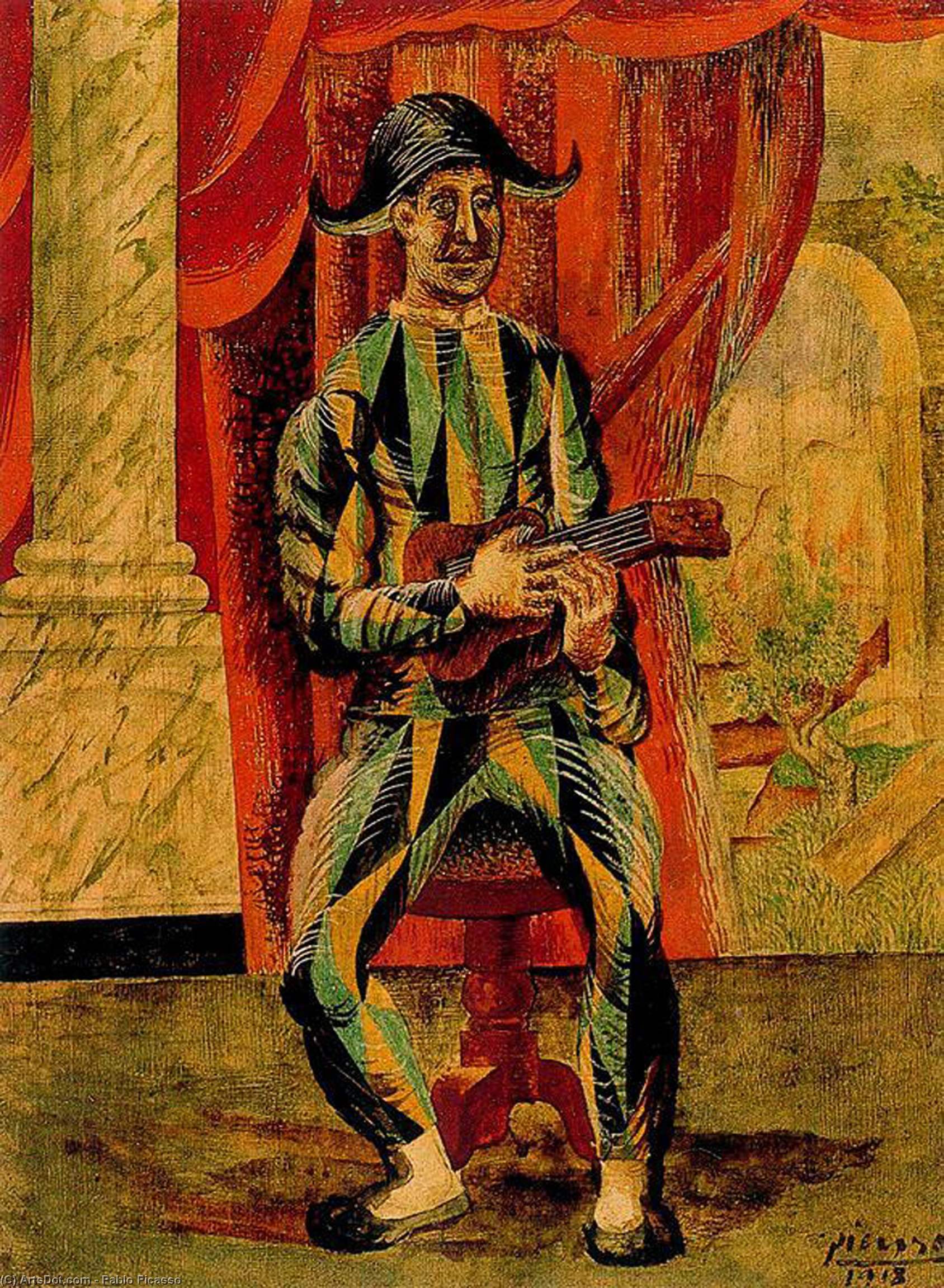 Harlequin Con La Chitarra — Pablo Picasso