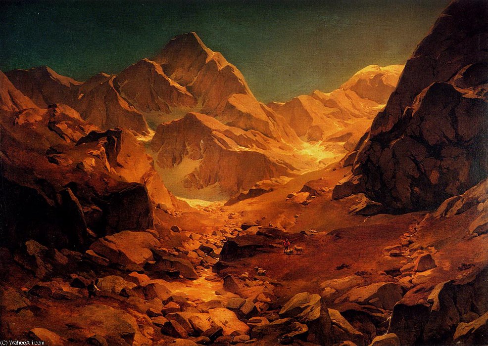 A Mountainous Landscape — Oswald Achenbach