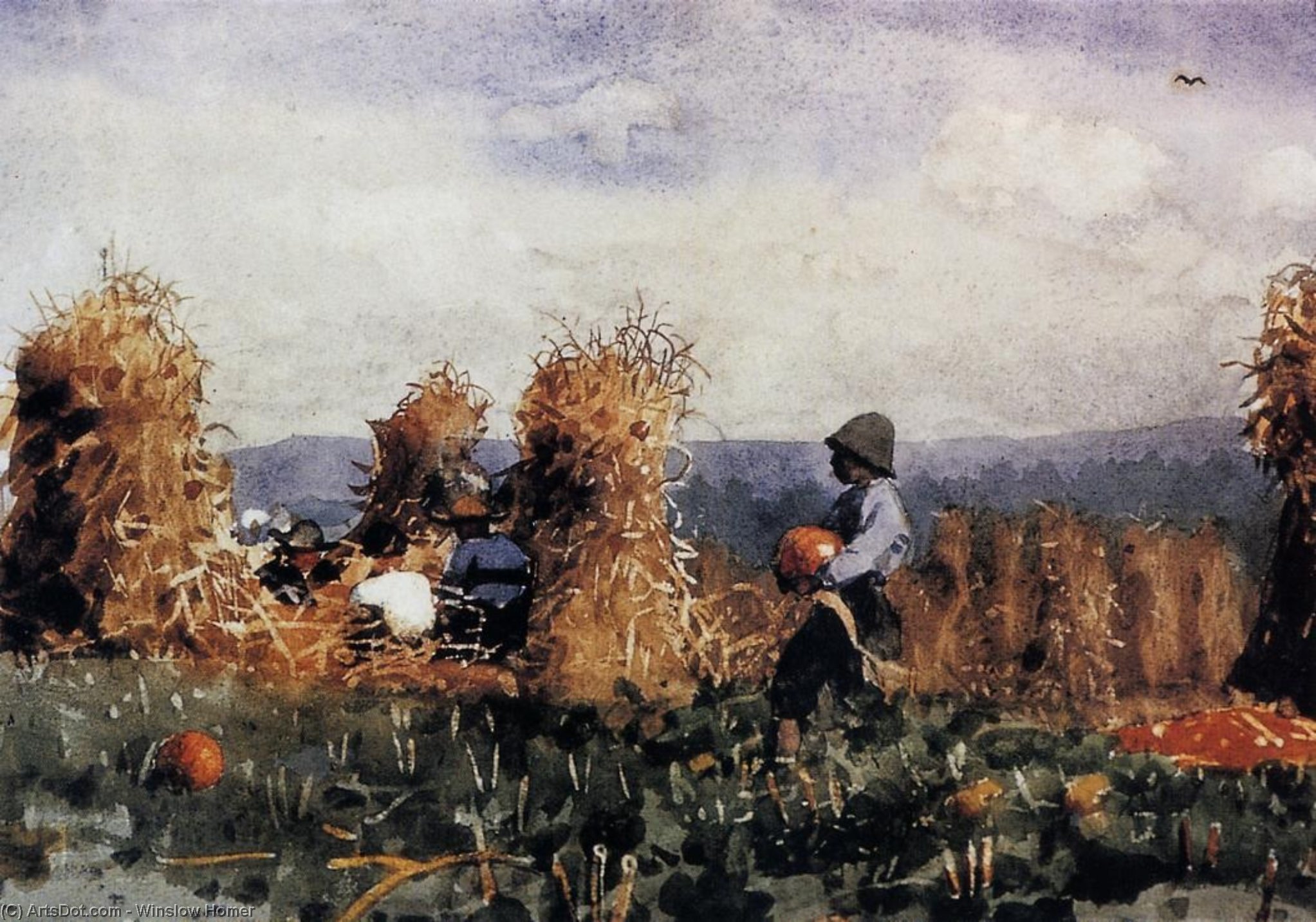 The Pumpkin Patch — Winslow Homer