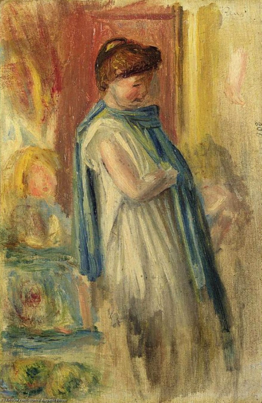 Young Woman Standing - Mladá Žena Stojící — Pierre-auguste Renoir