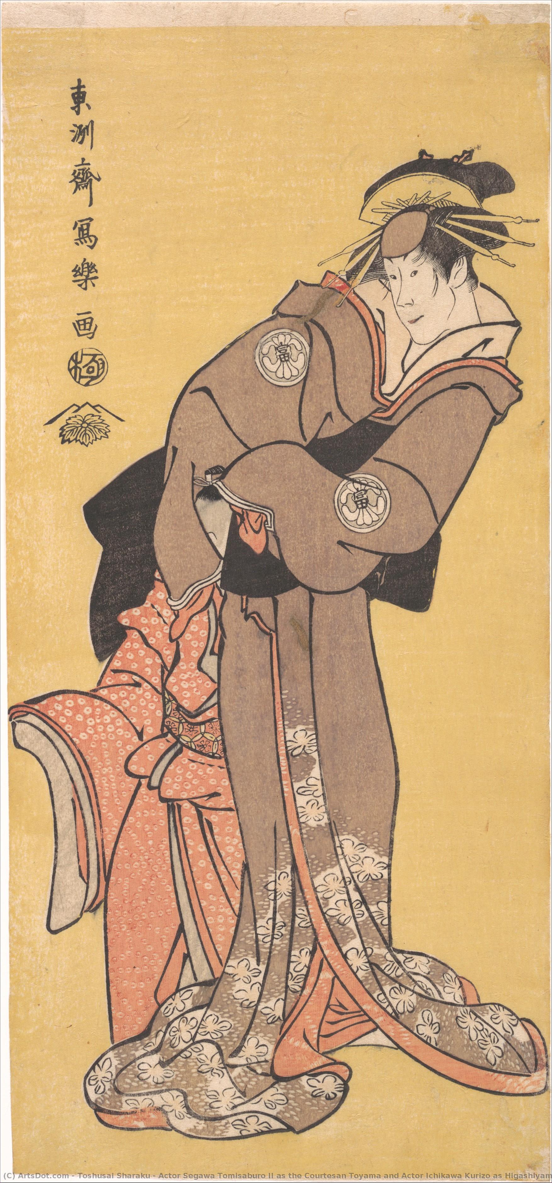 Actor Segawa Tomisaburo Ii As The Courtesan Toyama And Actor Ichikawa Kurizo As Higashiyama Yoshiwakamaru — Toshusai Sharaku