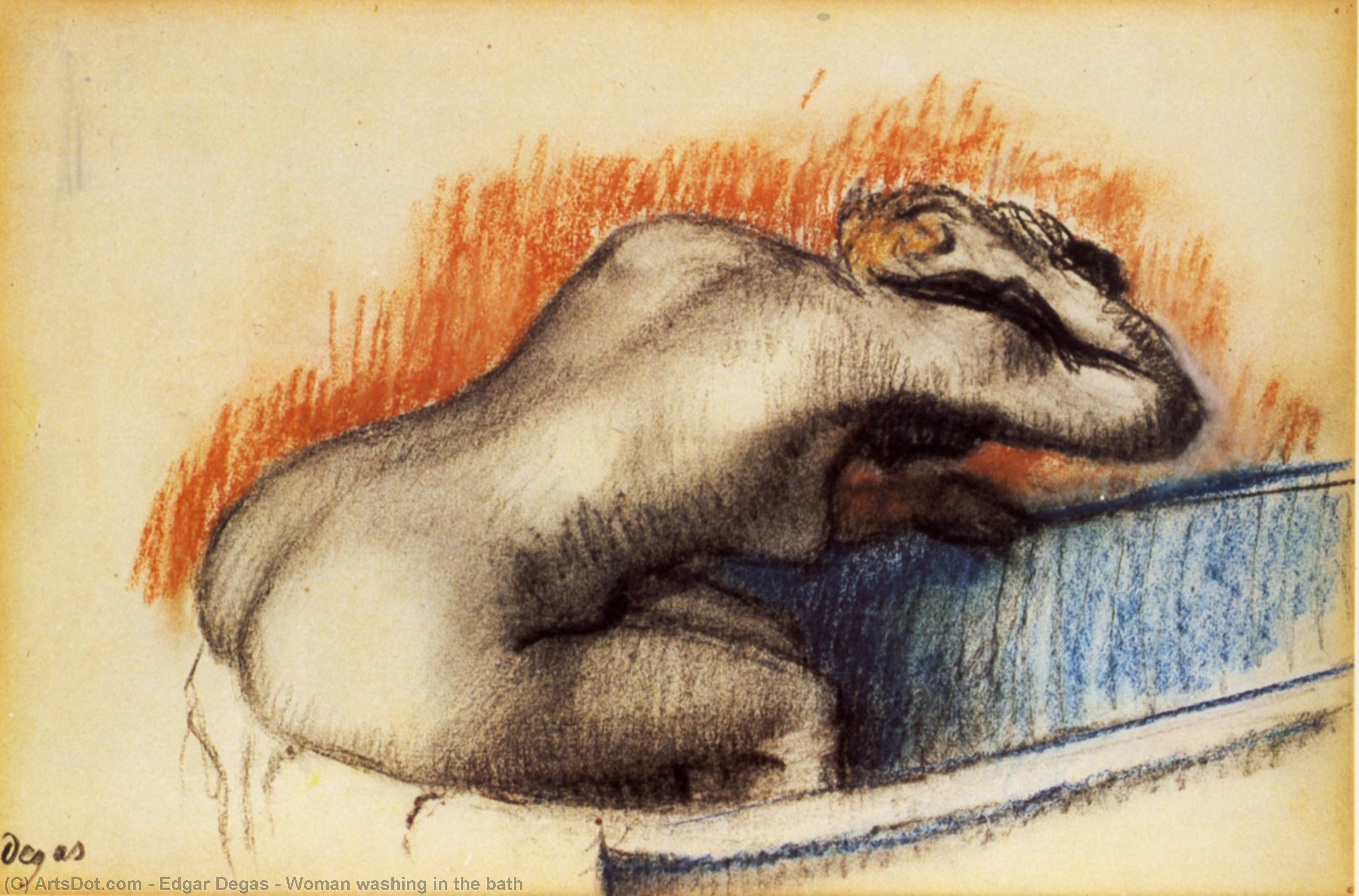 Η Γυναίκα Που Πλένει Το Μπάνιο — Hilaire-germain-edgar Degas