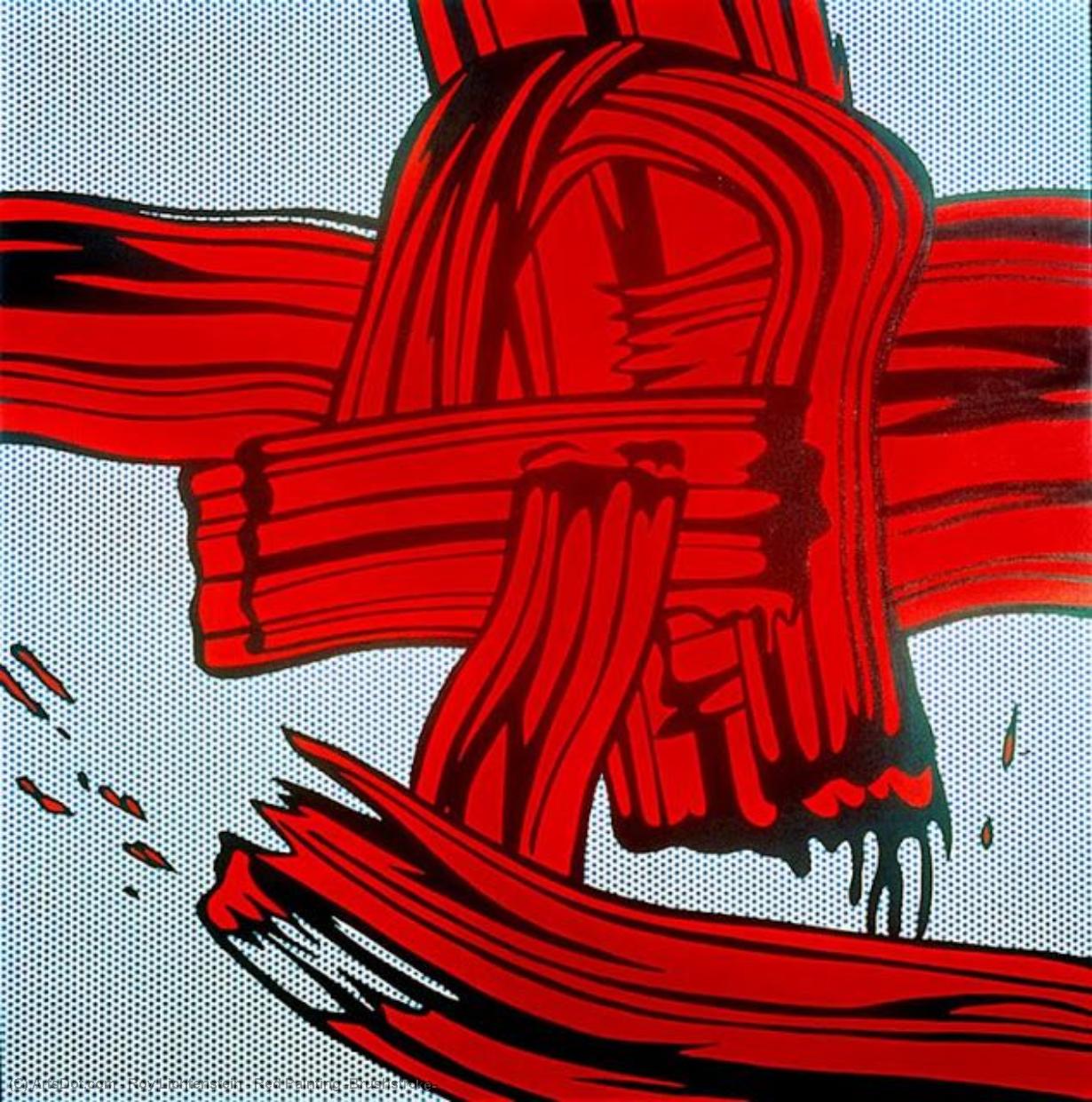 Rotes Gemälde (pinselstrich) — Roy Lichtenstein