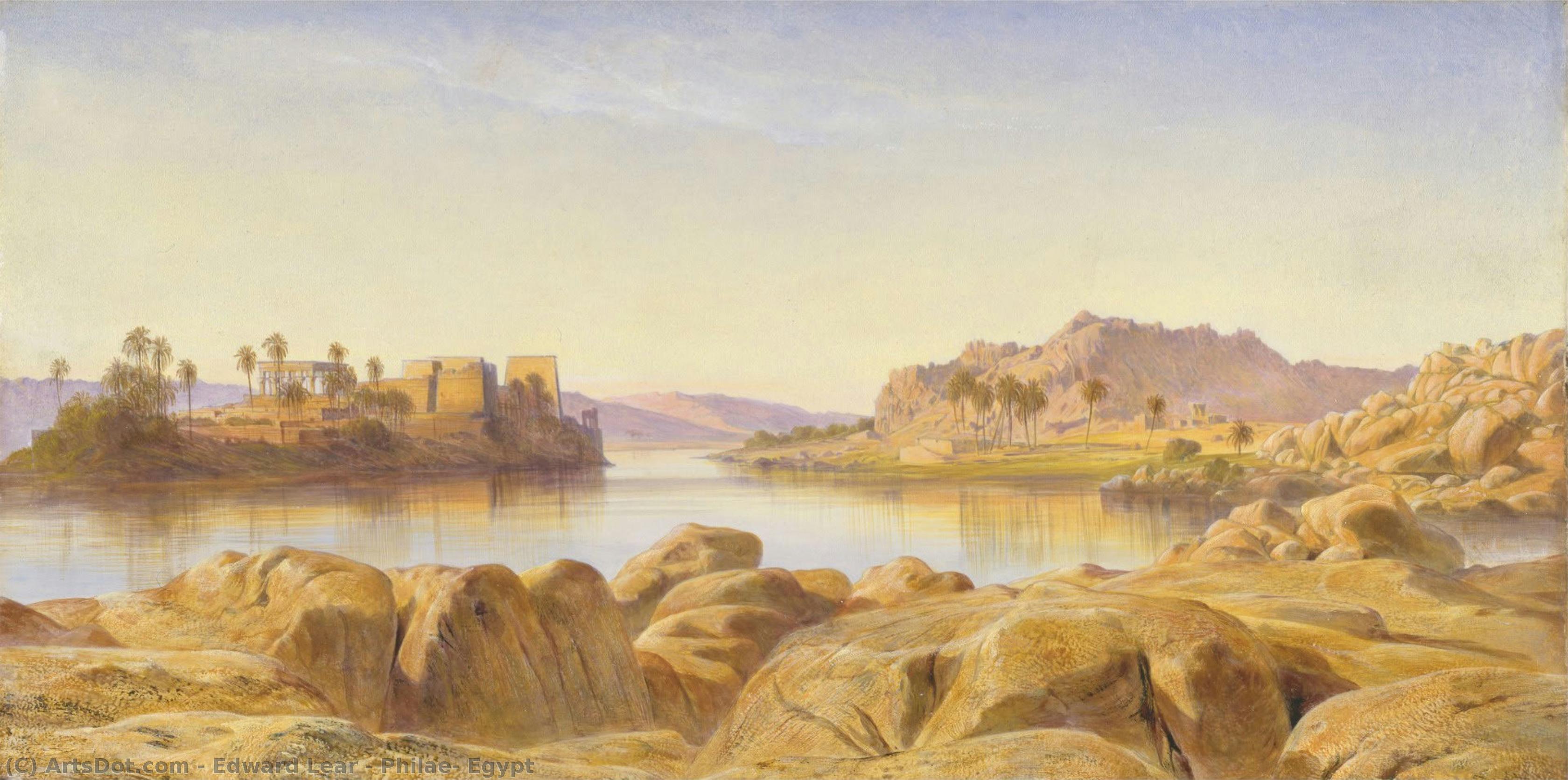 Edward Lear - Philae, Egypt