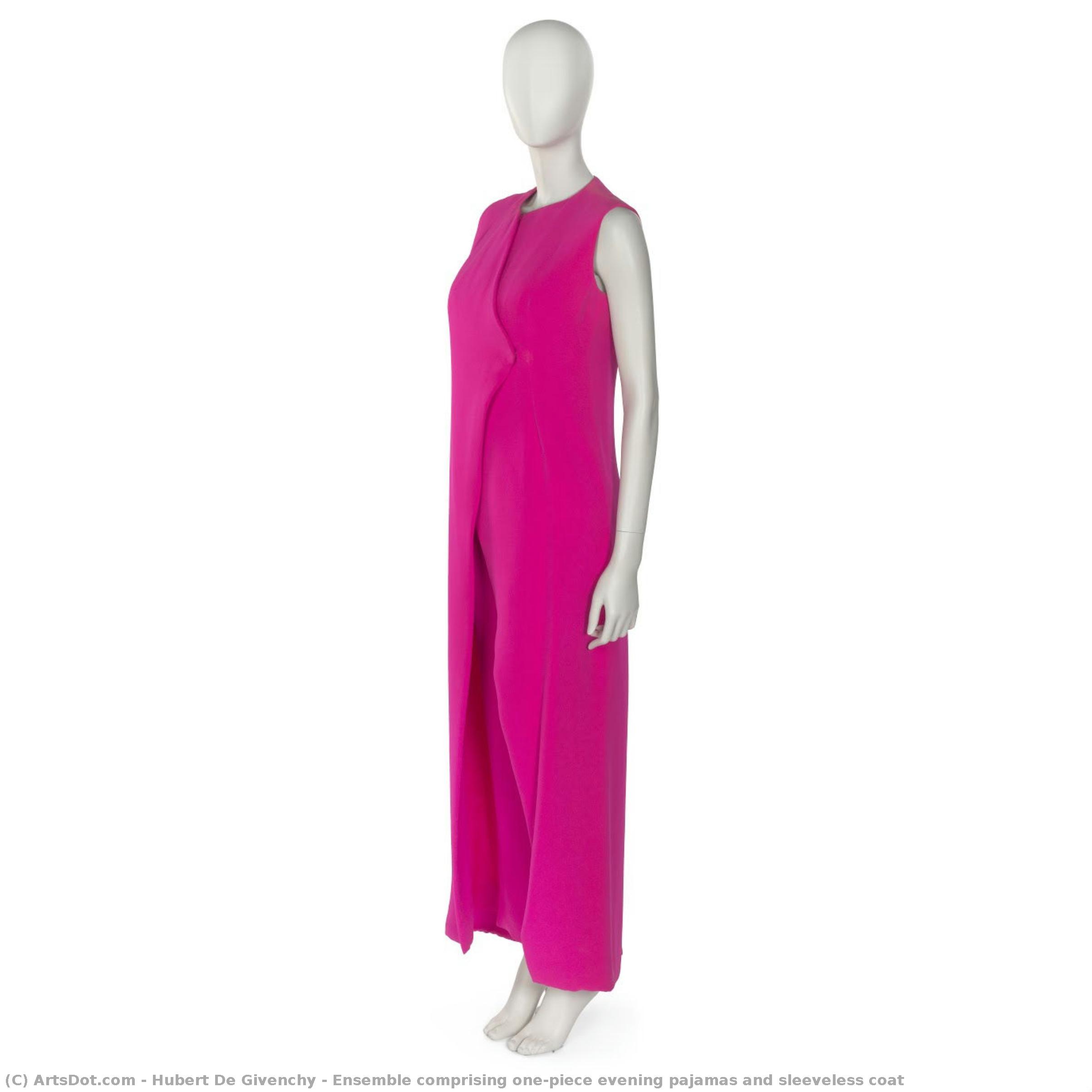 hubert de givenchy - Ensemble comprenant une combinaison de pyjamas pour femmes et manteau sans manches