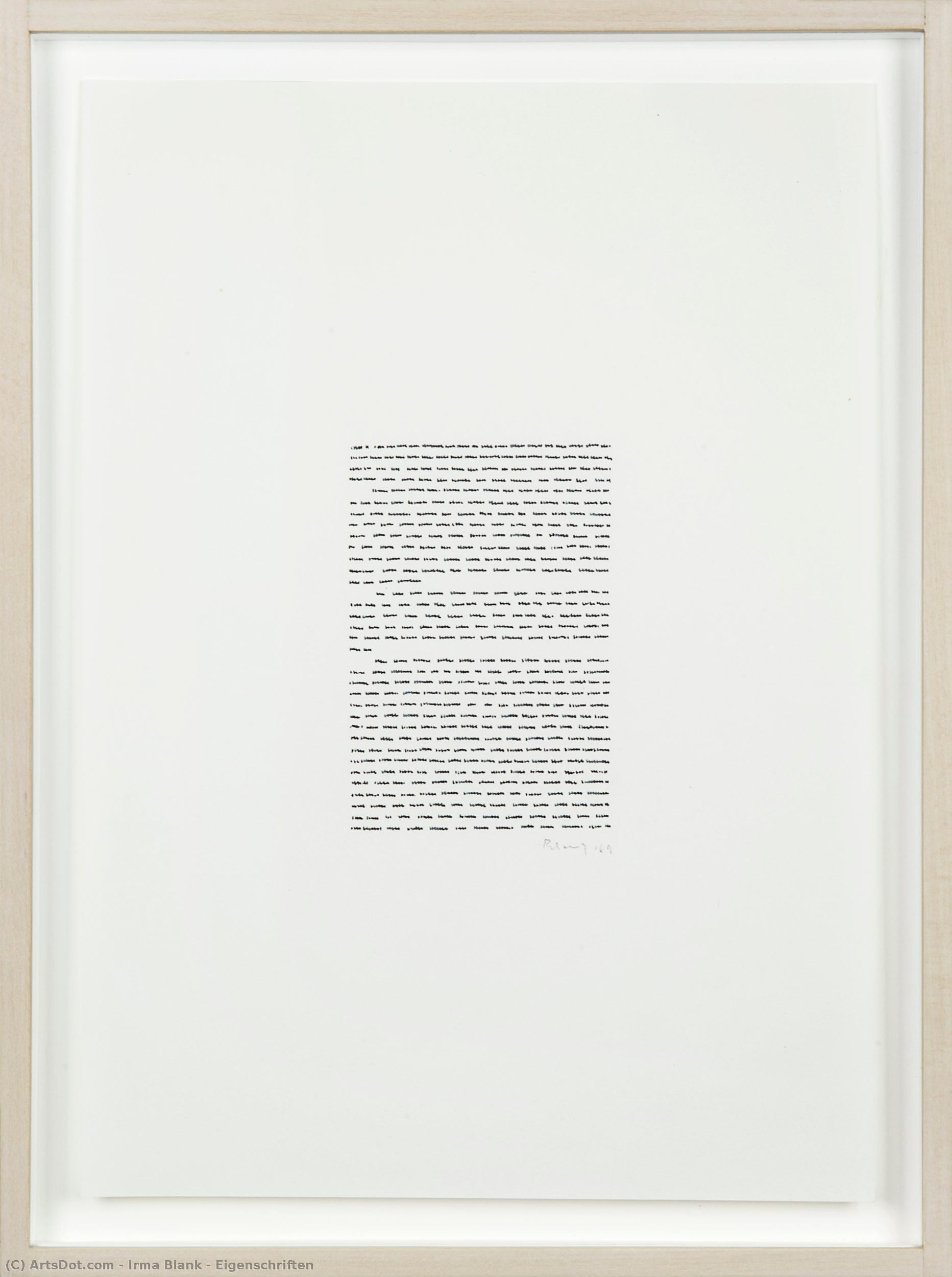 Eigenschriften — Irma Blank