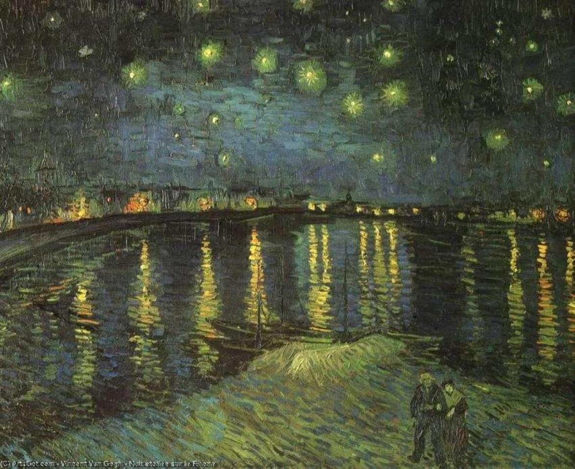 Nattens Stjernekastere Over Rhinen — Vincent Willem Van Gogh