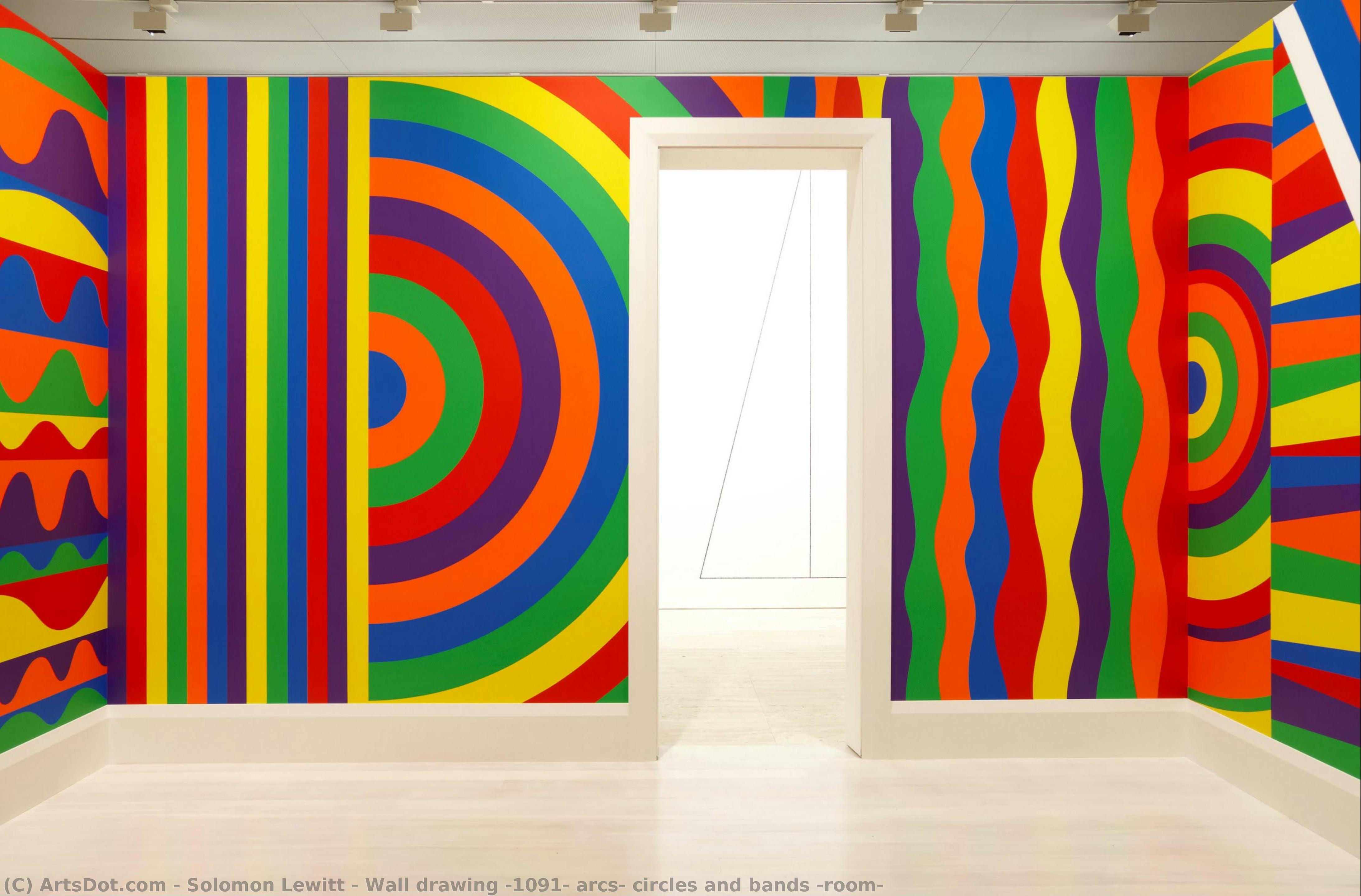 Wall Drawing #1091: Arcs, Circles And Bands (room) — Sol Lewitt