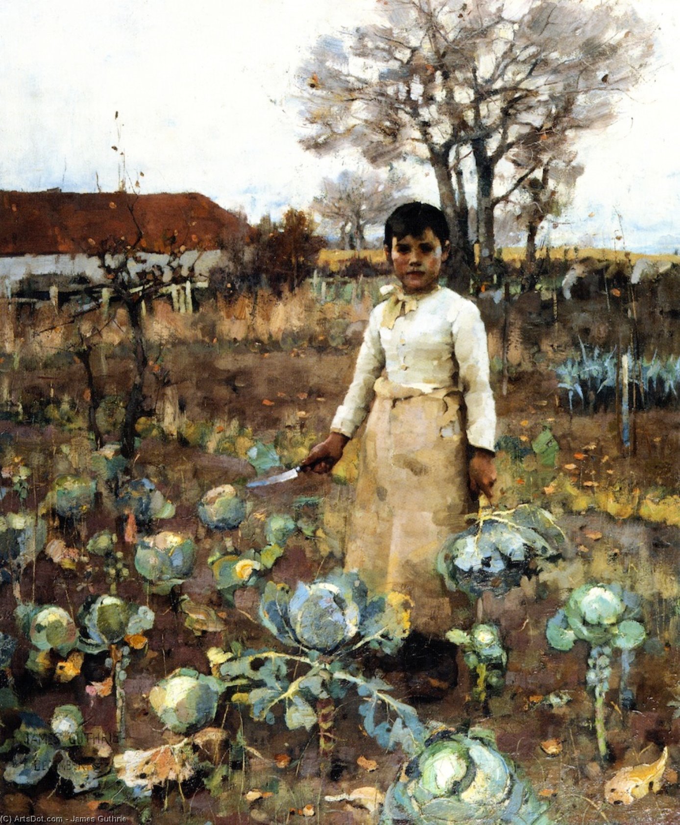 Une Fille Dans Un Champ De Chou — James Guthrie