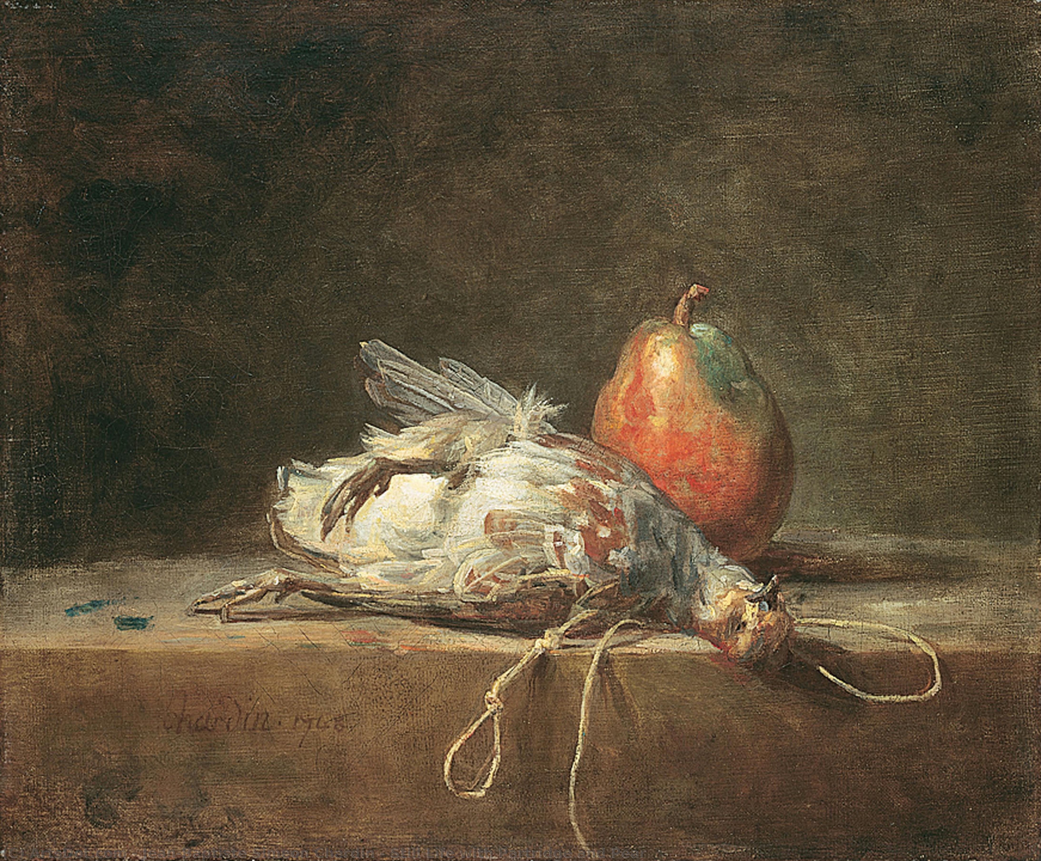 Naturaleza Muerta Con Perdiz Y Pera — Jean-baptiste-siméon Chardin