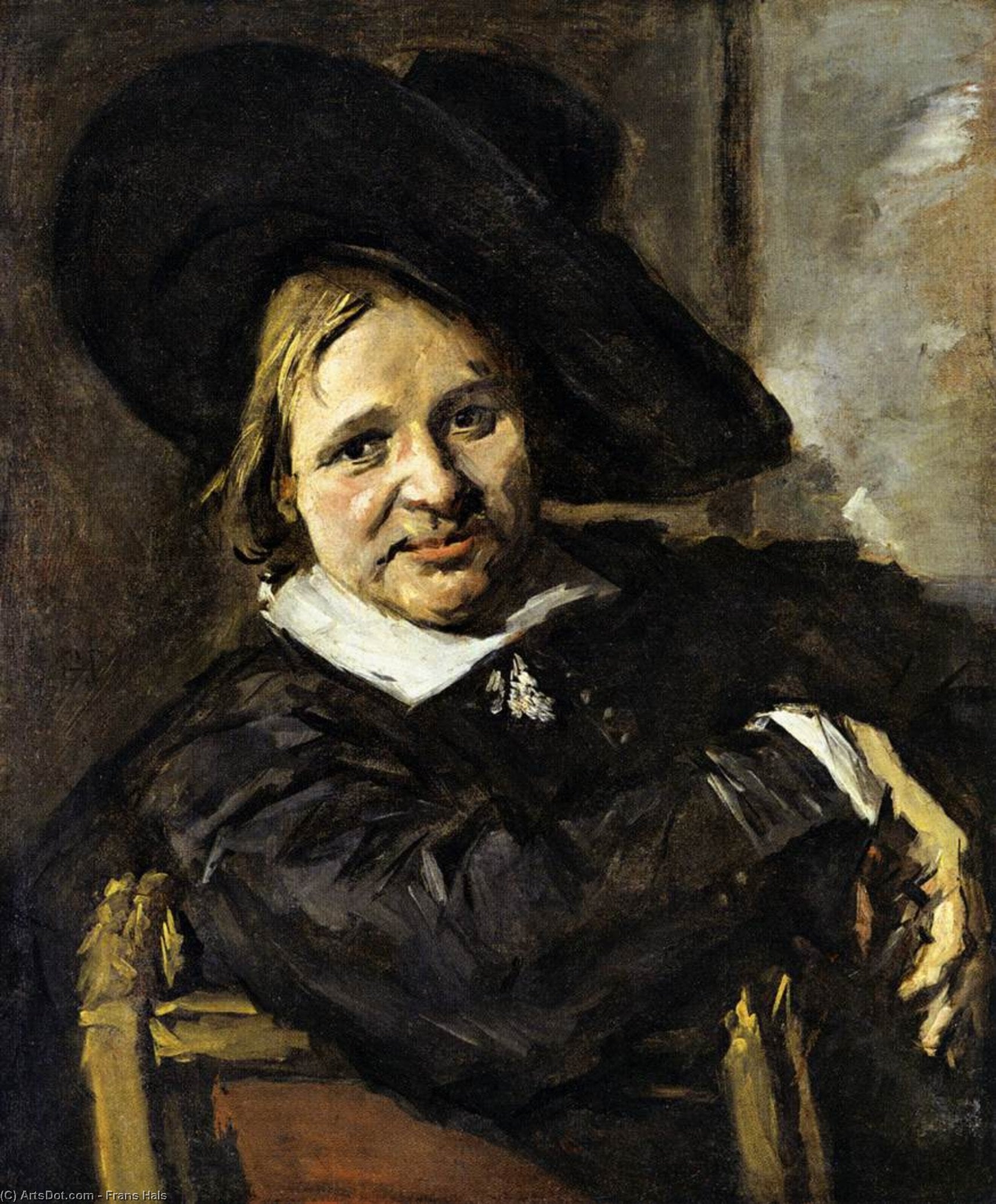 Портрет Мужчины В Шляпе С Перьями — Frans Hals