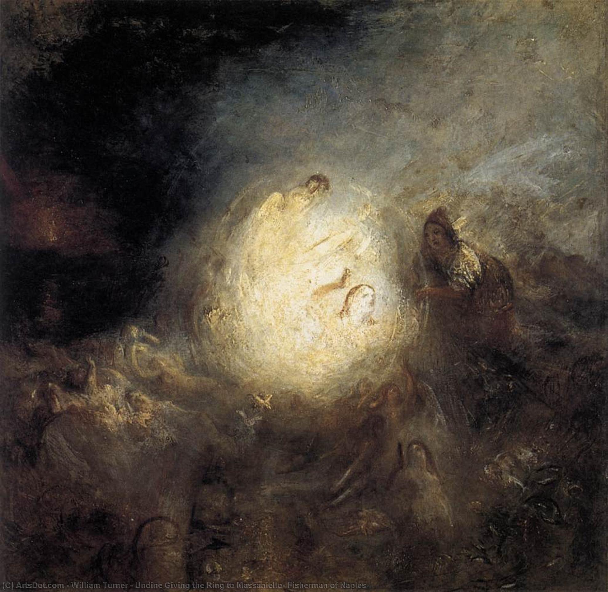 "undine Giving The Ring To Massaniello, Fisherman Of Naples" Translates To "undine Gibt Den Ring An Massaniello, Den Fischer Von Neapel" In German. — Joseph Mallord William Turner