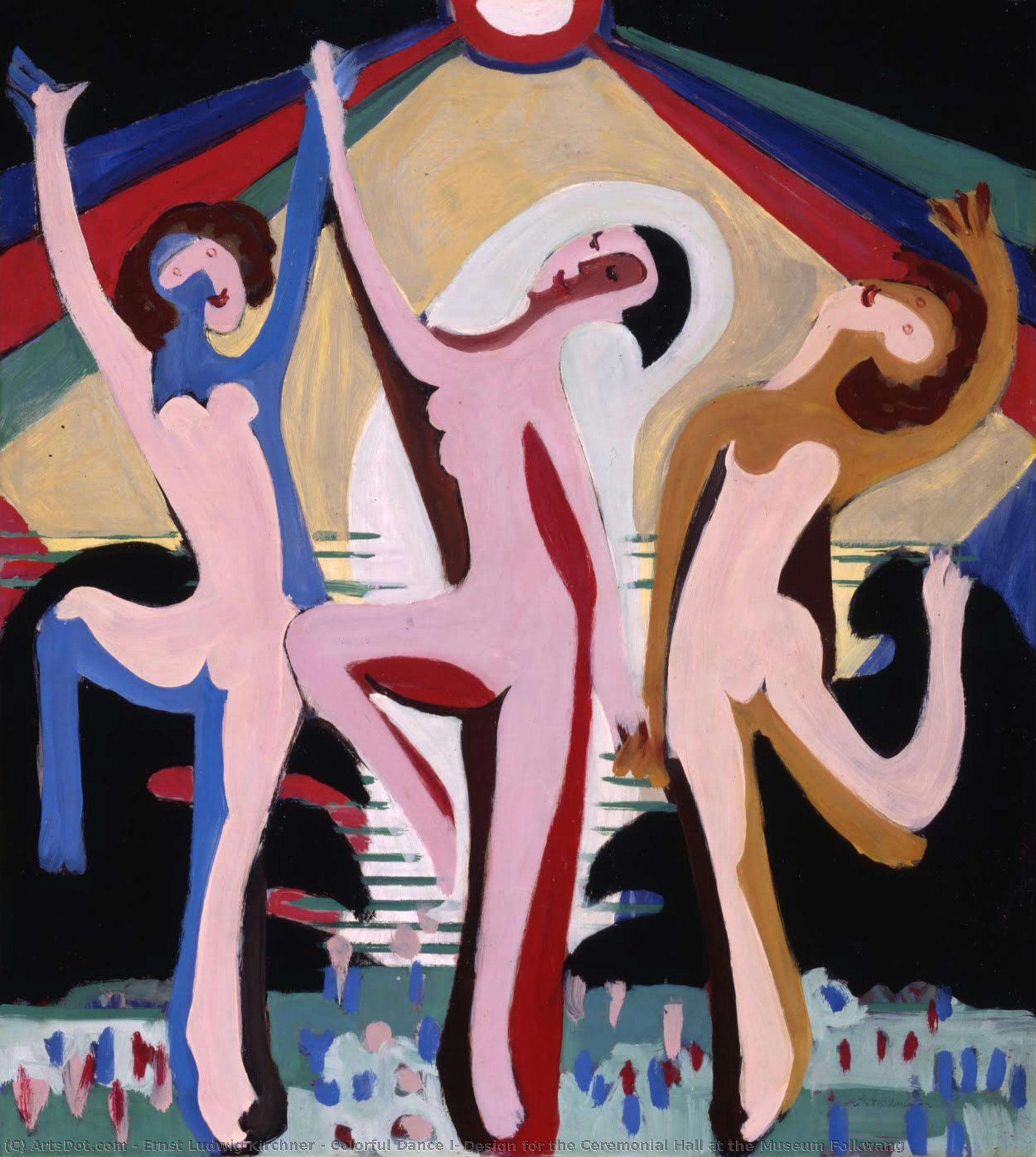 Danse Colorée I : Projet Pour La Salle De Cérémonie Du Museum Folkwang — Ernst Ludwig Kirchner