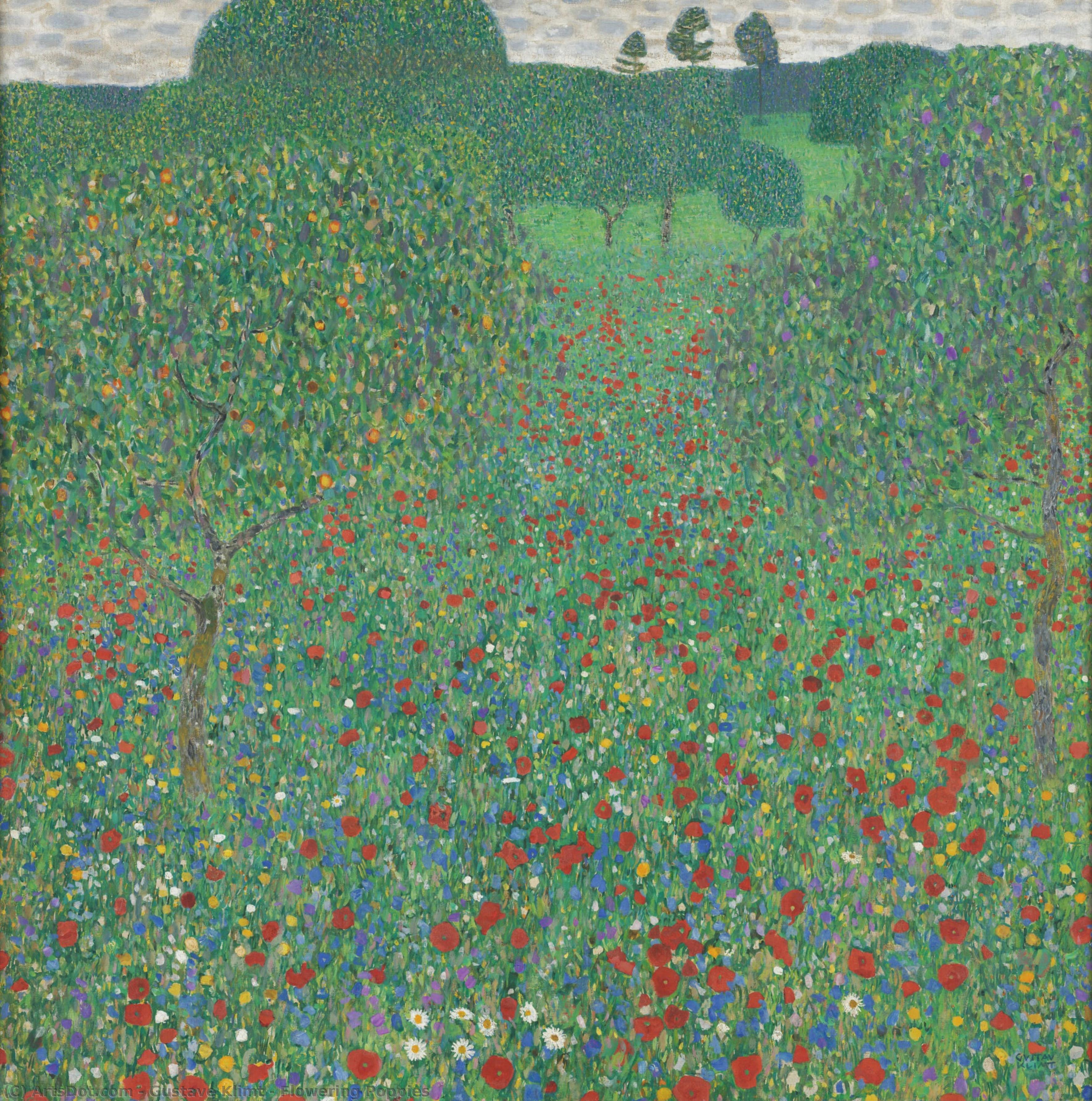 Gustav Klimt - Flowering Poppies