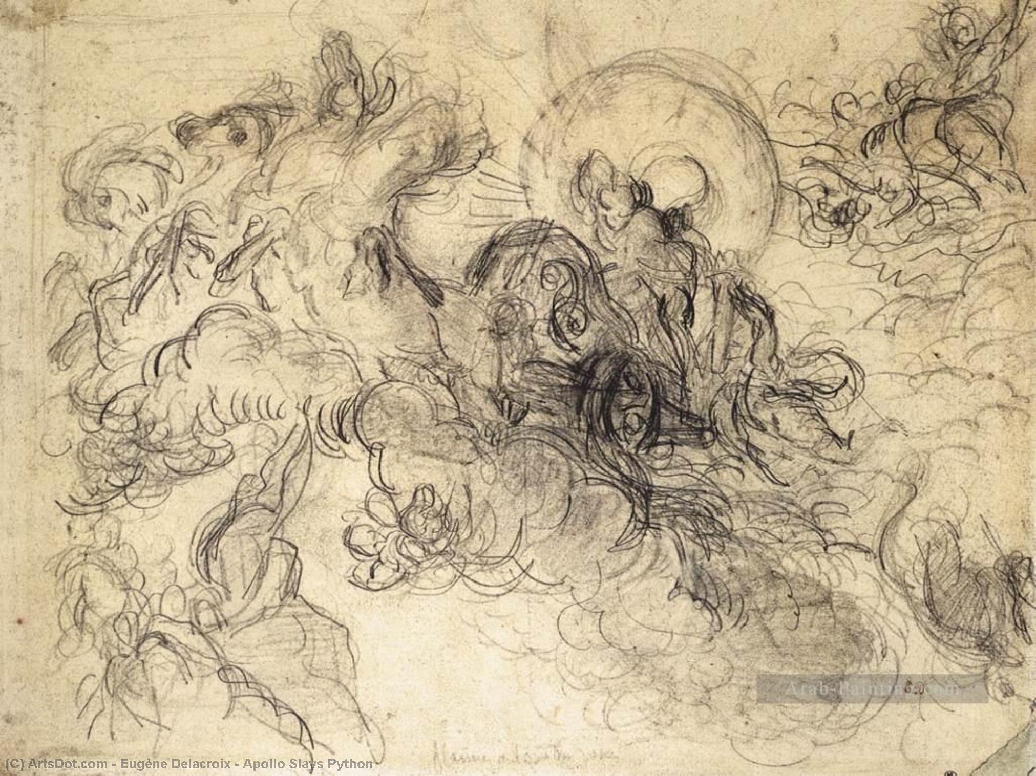 Eugène Delacroix - Apollo Slays Python