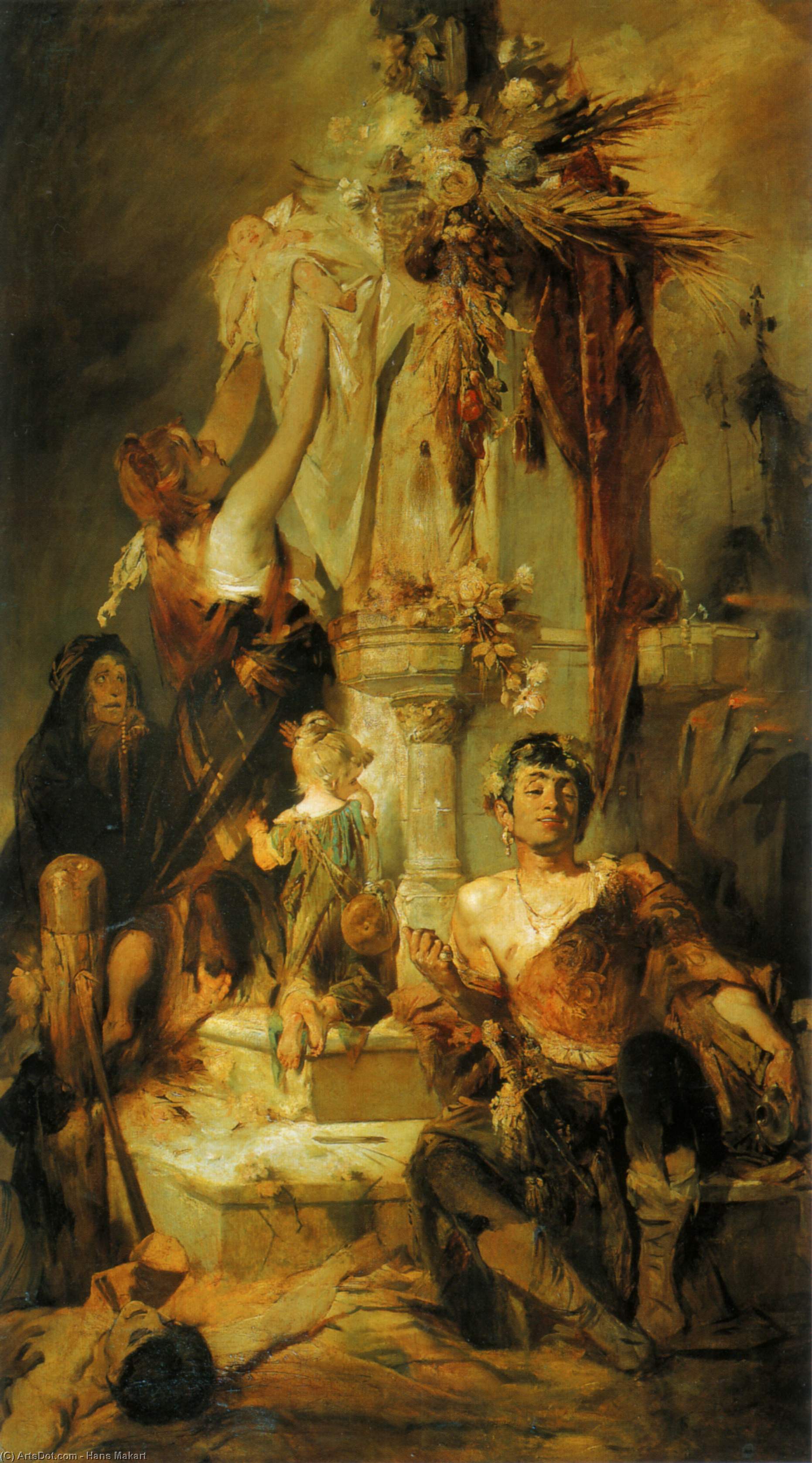 Hans Makart - Opferszene