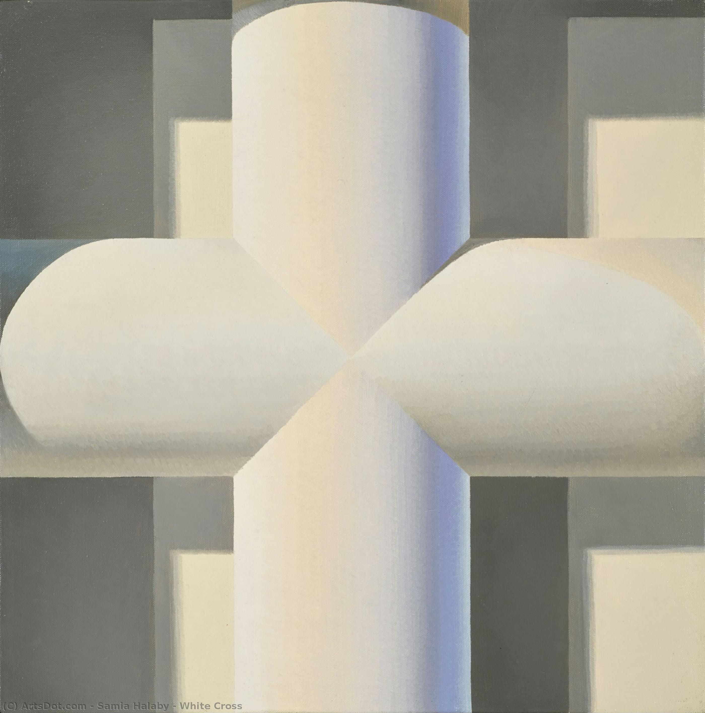 White Cross — Samia Halaby