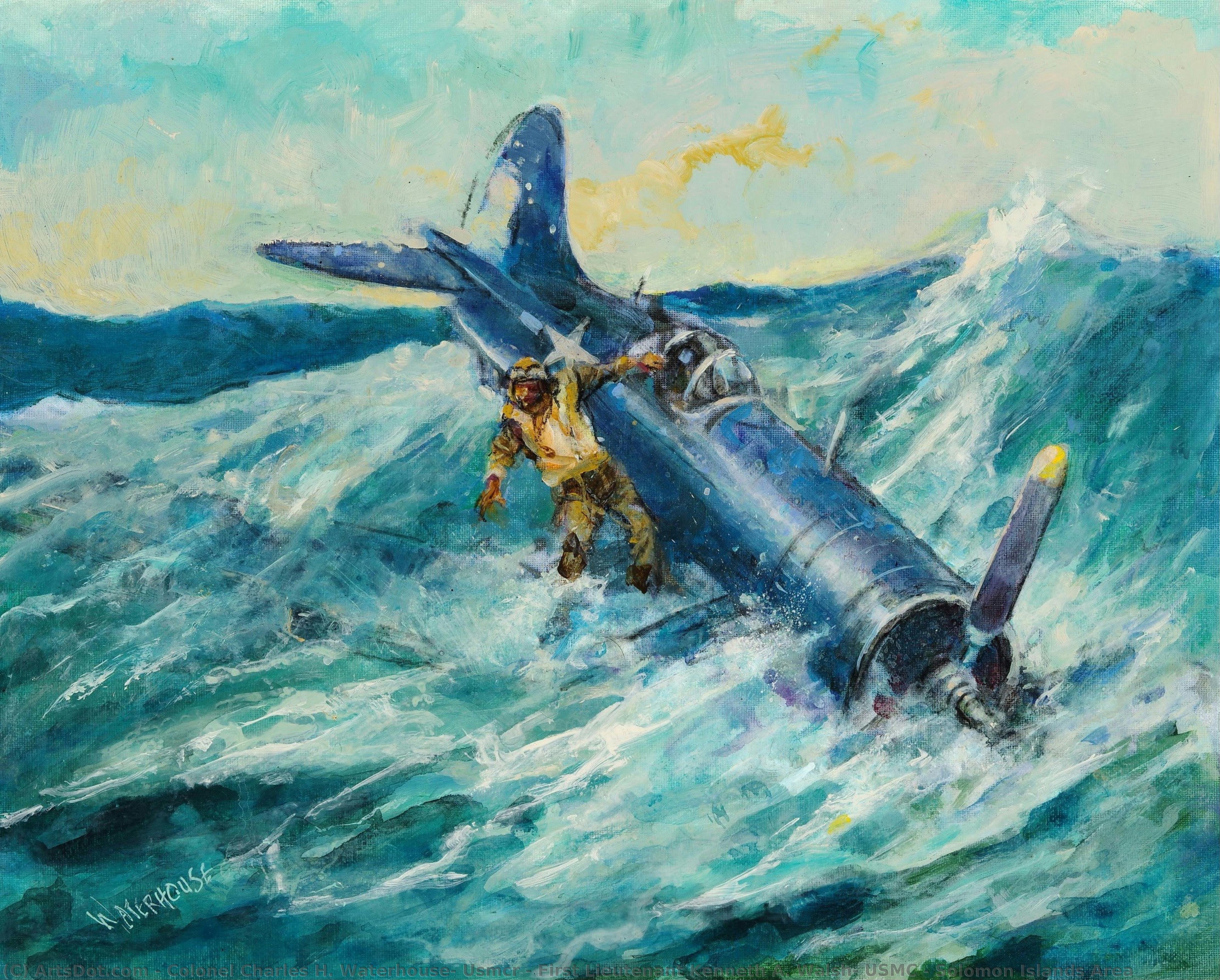 Order a giclee of First Lieutenant Kenneth A. Walsh, USMC - Solomon ...