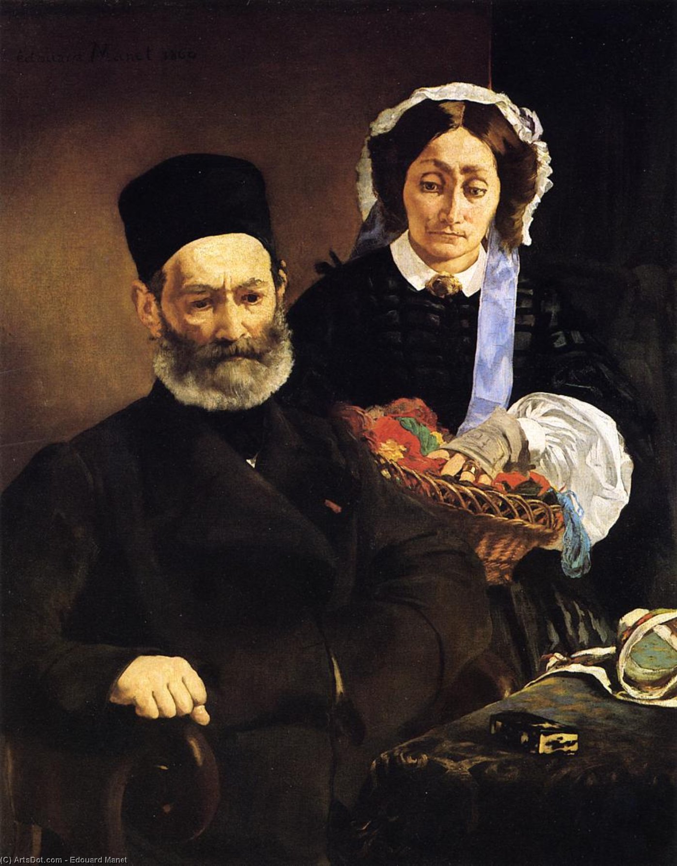 Πορτρέτο Του Κύριου Και Καυτερίας Auguste Manet — Εδουάρδος Μανέ