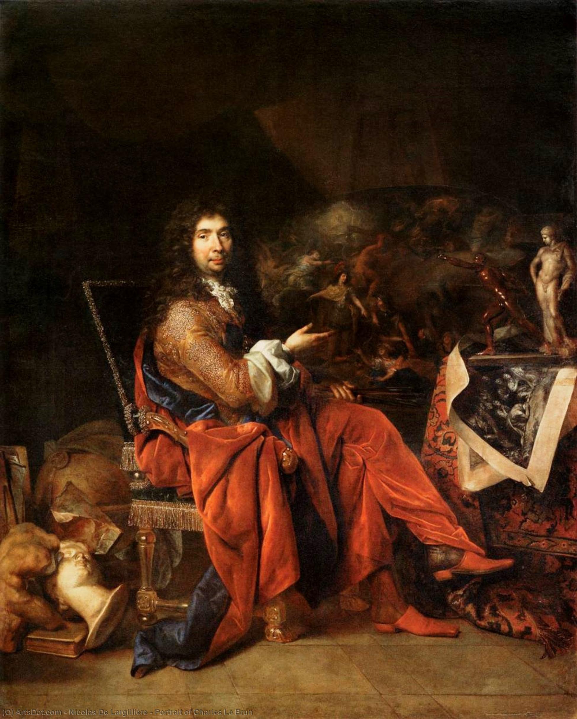Retrato De Charles Le Brun — Nicolas De Largillière