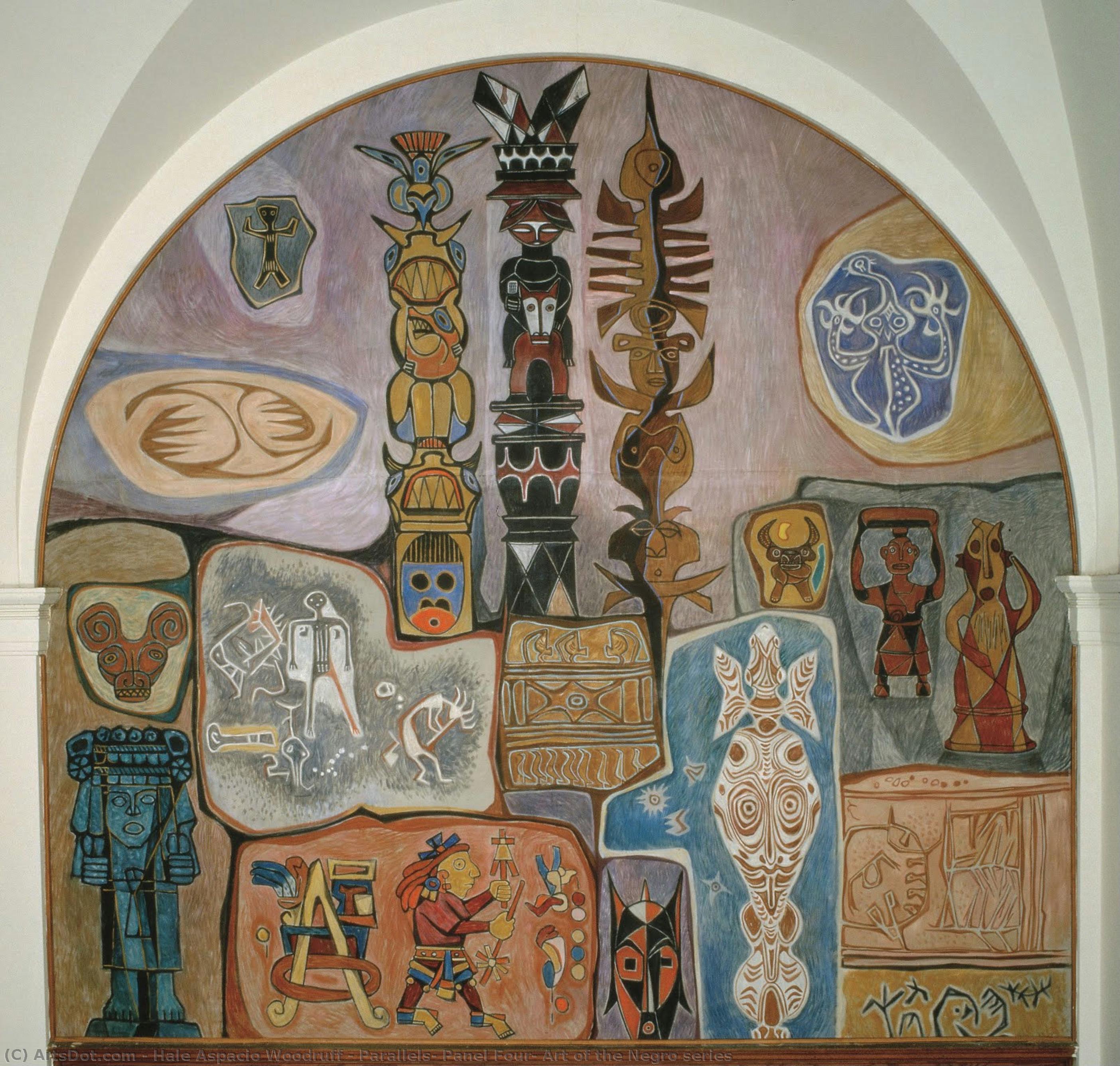 hale aspacio woodruff, Parallels, Panel Four, Art of the Negro series