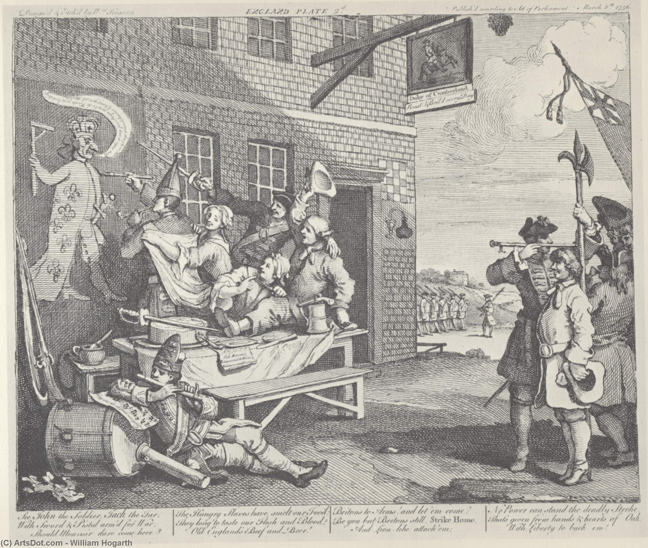 William Hogarth - Angrebet, England