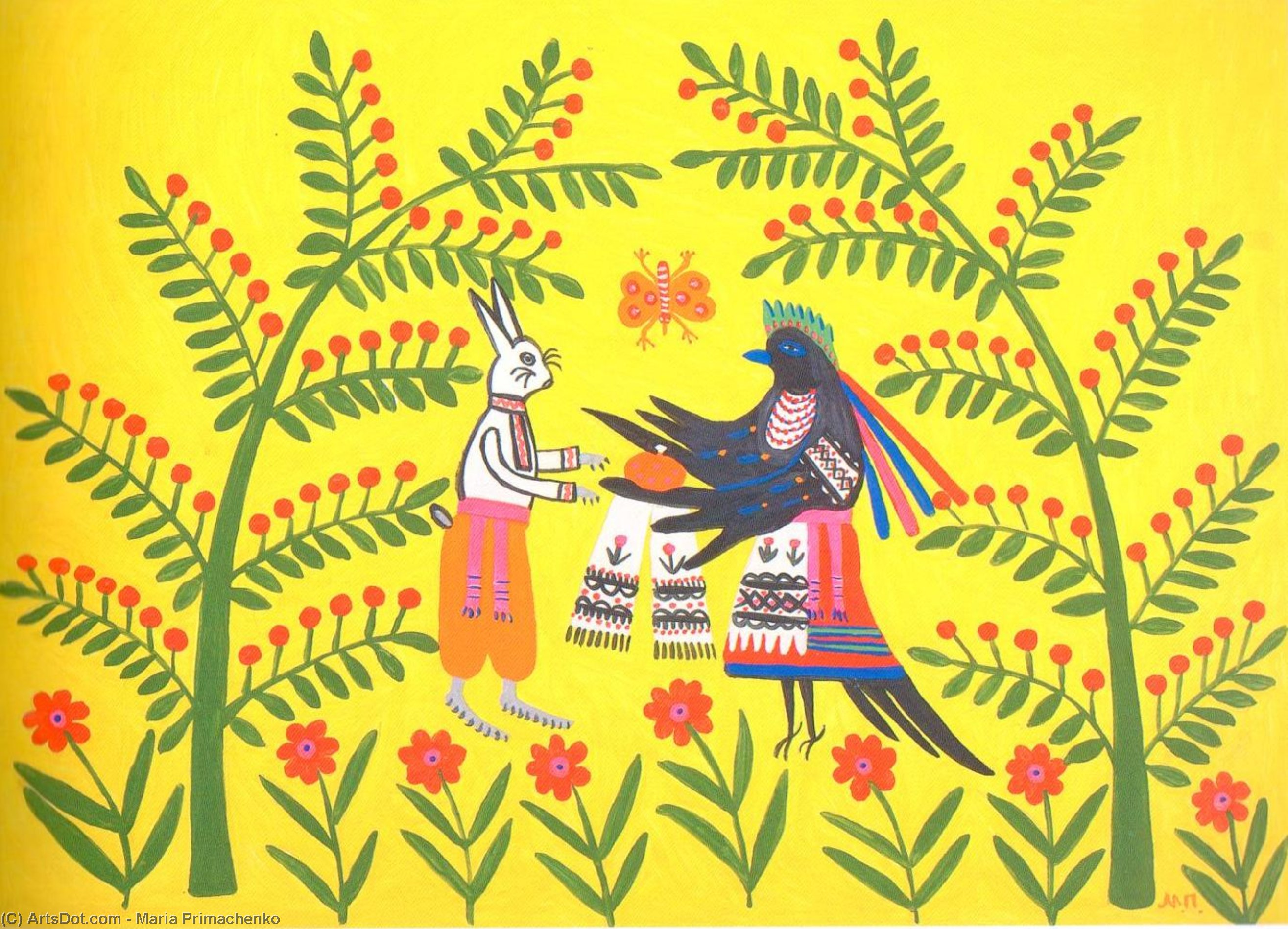 Maria Primachenko - A Hare's Birthday Party