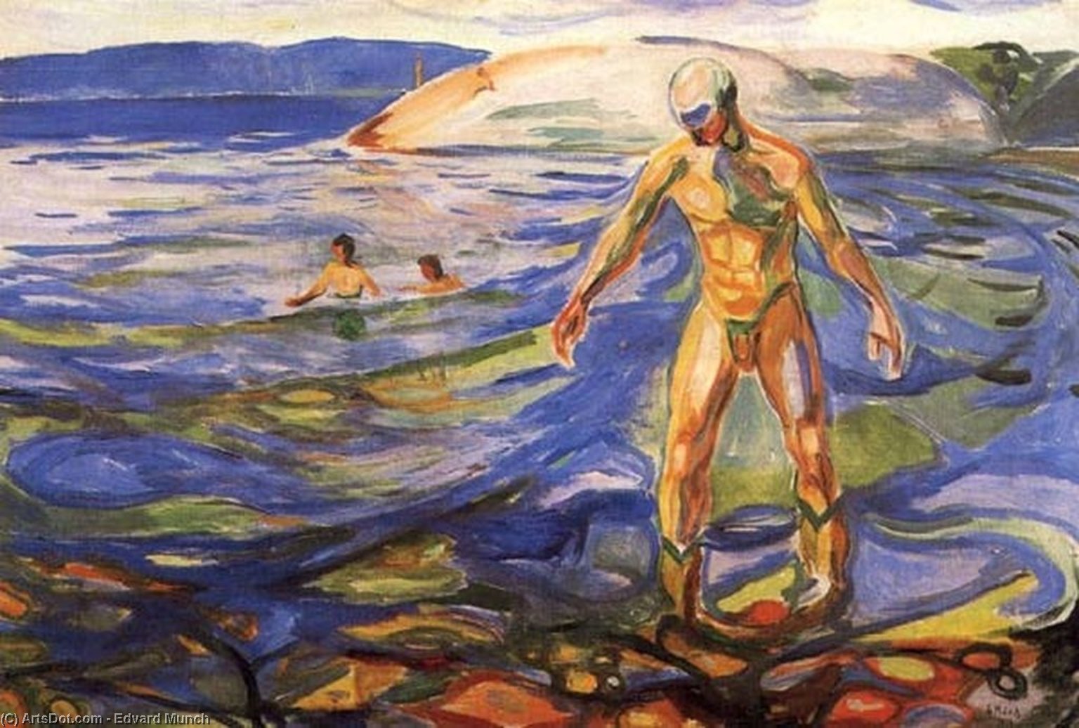 Badender Mann — Edvard Munch