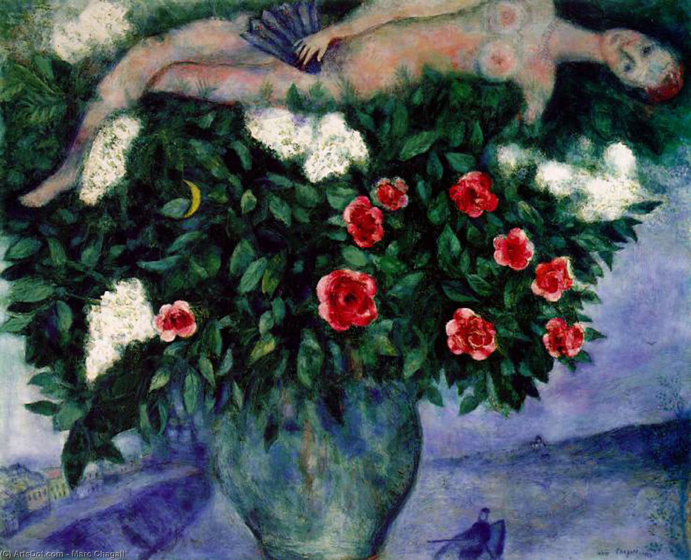 La Donna E I Rosi — Marc Chagall
