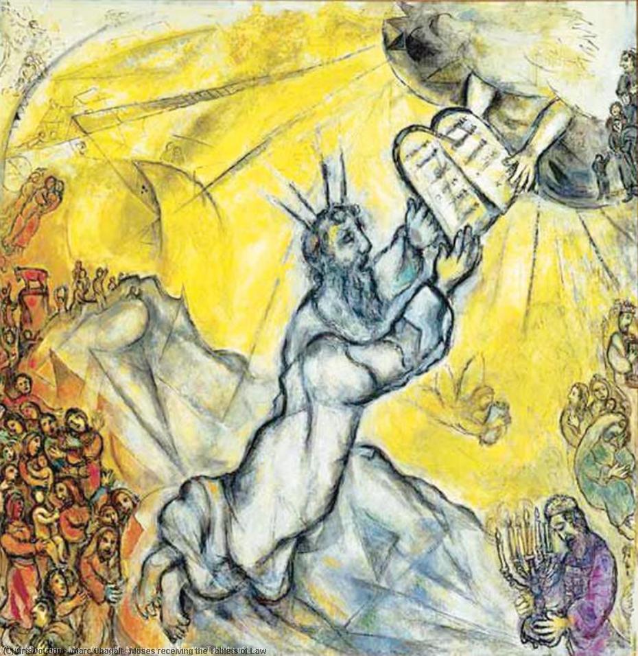 Moses Receiving Tablets — Mark Šagall