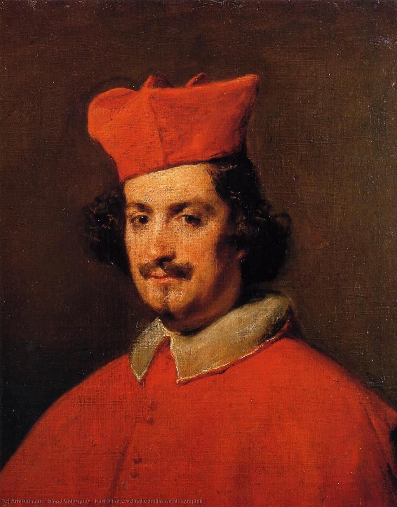 Porträt Des Kardinals Camillo Pamphili Astali — Diego Rodríguez De Silva Y Velázquez