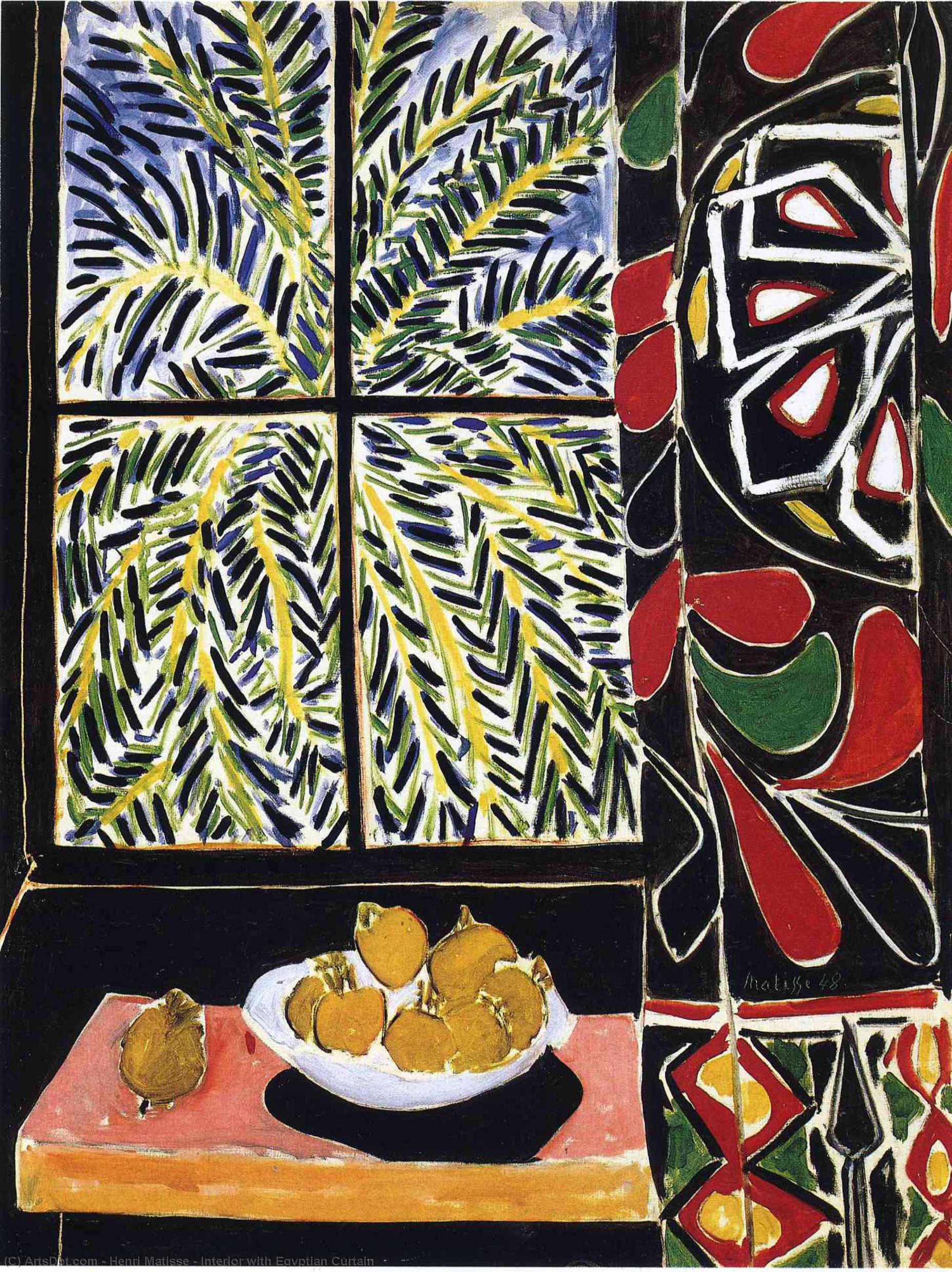 Interior Con Cortina Egipcia — Henri Matisse