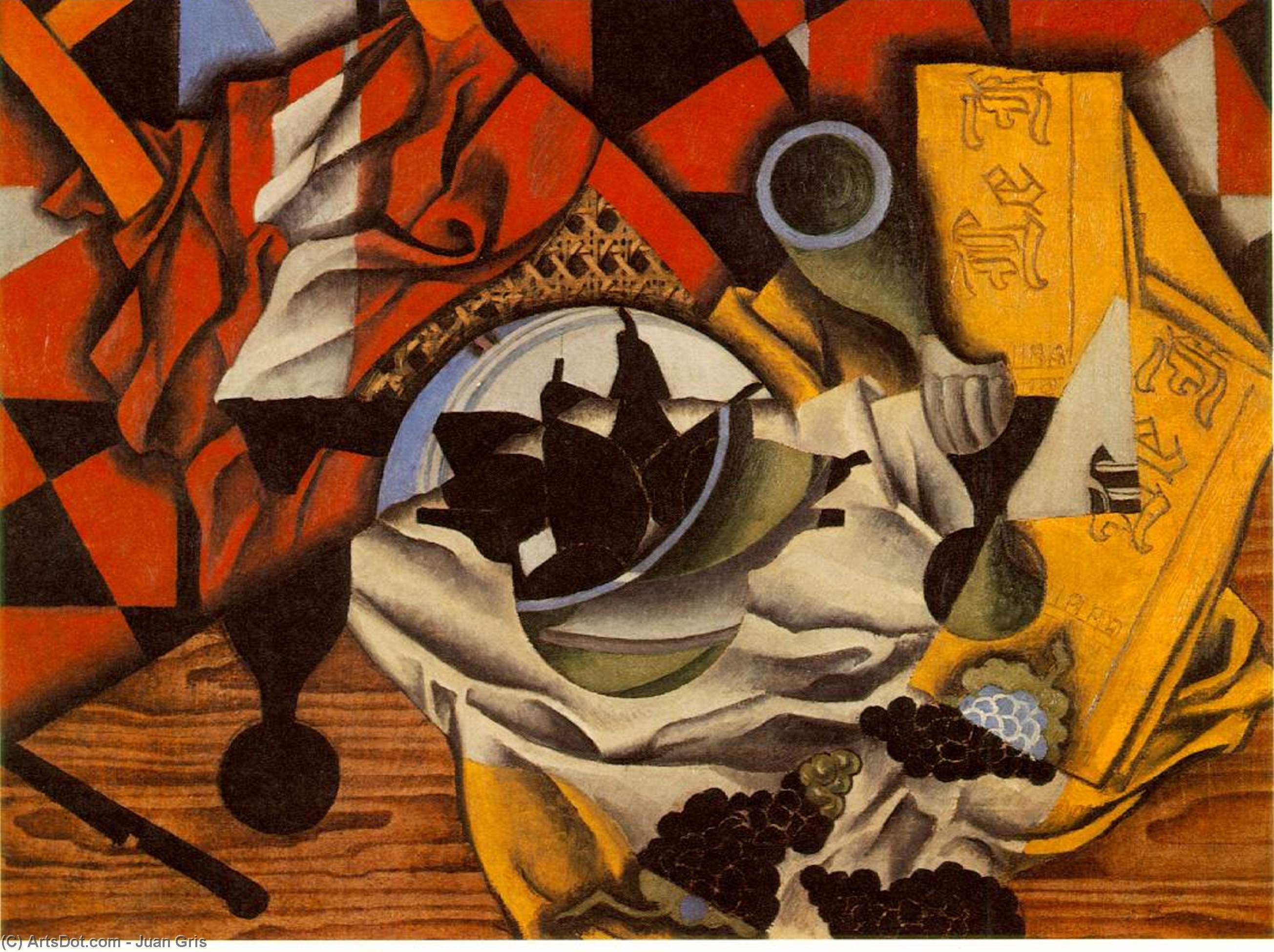 Juan Gris - Pears and grapes on a table