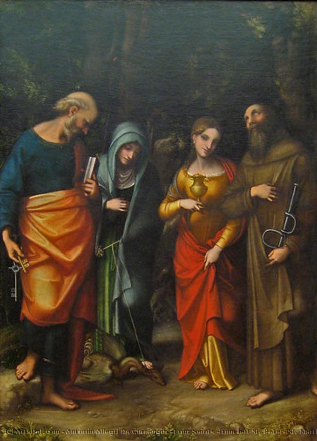 I Quattro Santi (da Sinistra San Pietro, Santa Marta, Santa Maria Maddalena, San Leone) — Antonio Allegri Da Correggio