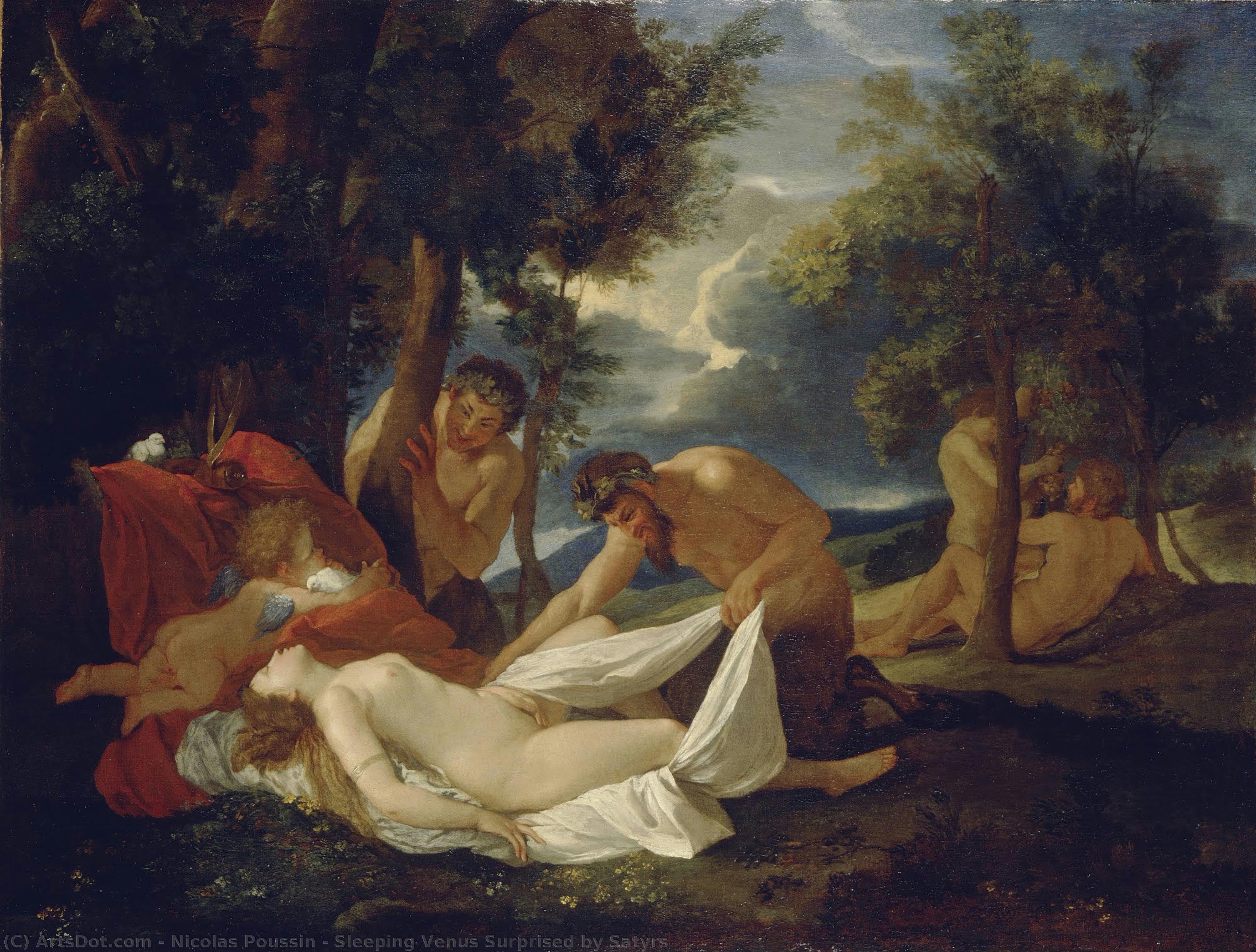 Нікола Пуссен - Sleeping Venus Surprised by Satyrs