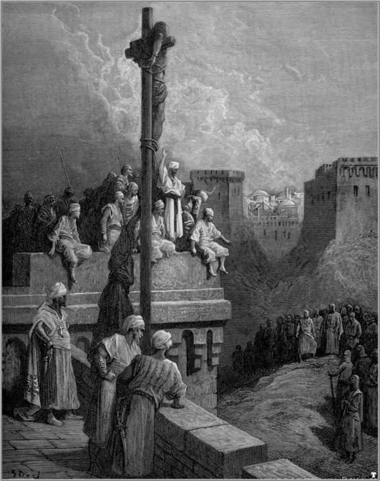 Gerard Van Avesnes Blootgesteld Aan De Muren Van Arsuf — Gustave Doré