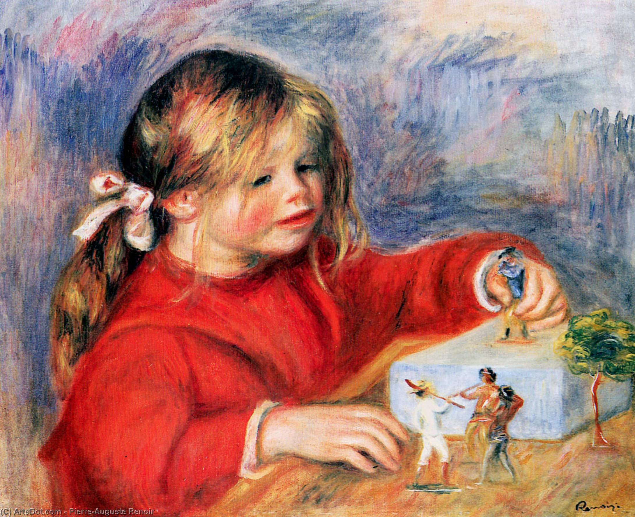 Claude Renoir At Play: Слънчева Мигът На Детската Невинност — Пиер-огюст Реноар