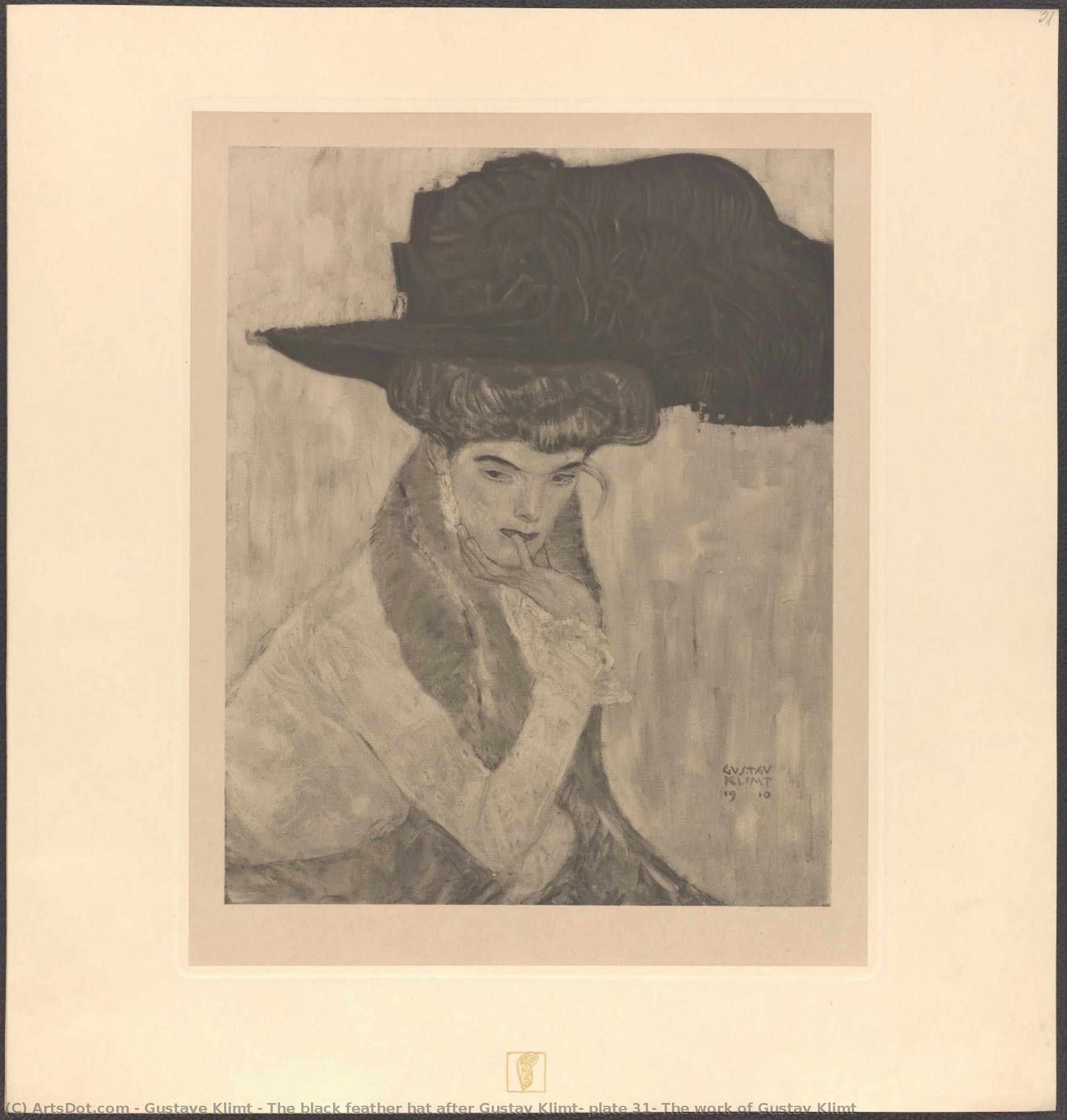 Gustav Klimt'ten Sonra Siyah Tüylü Şapka, Levha 31, Gustav Klimt'in Eseri — Gustav Klimt