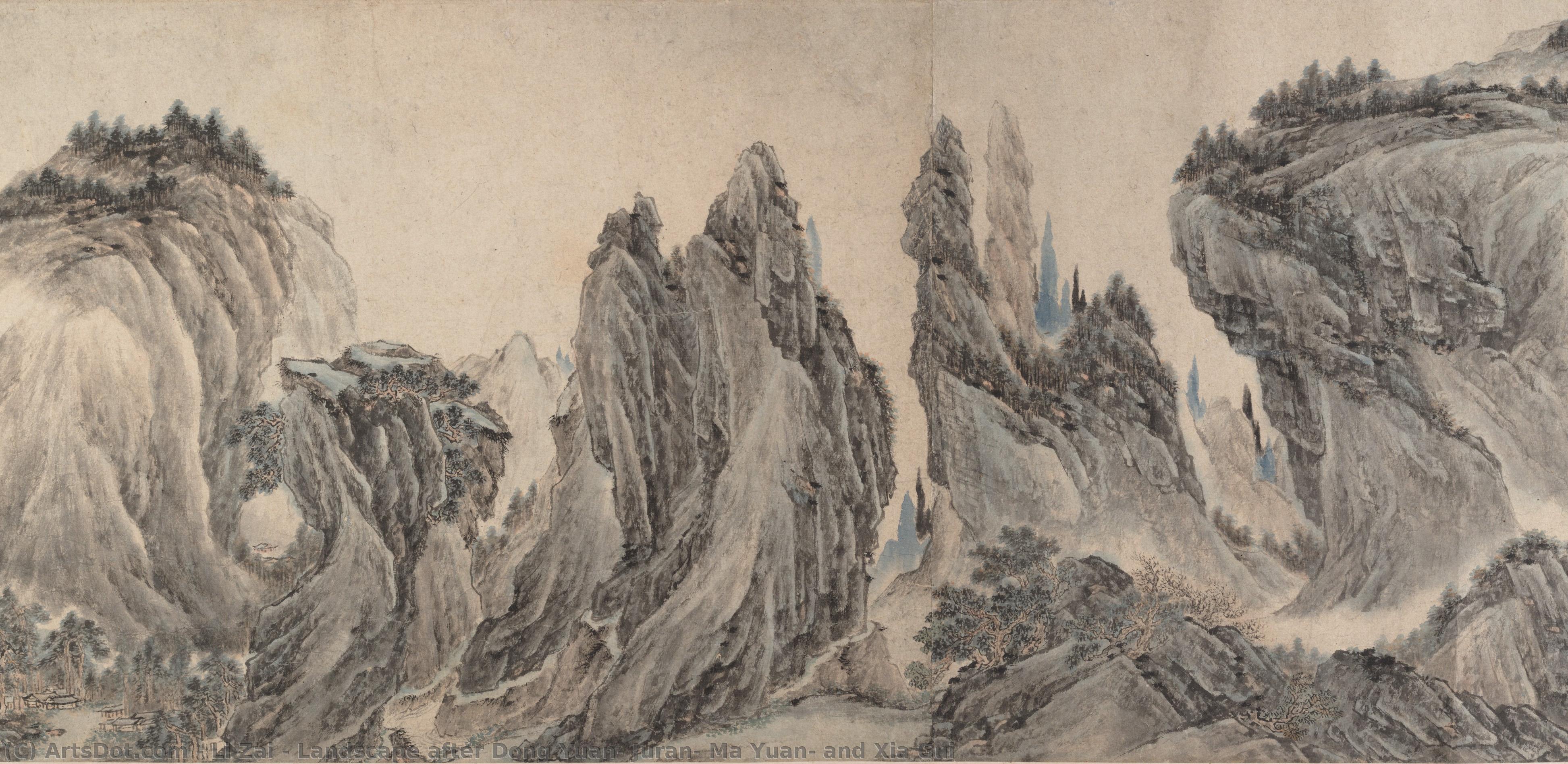 Landscape After Dong Yuan, Juran, Ma Yuan, And Xia Gui — Li Zai