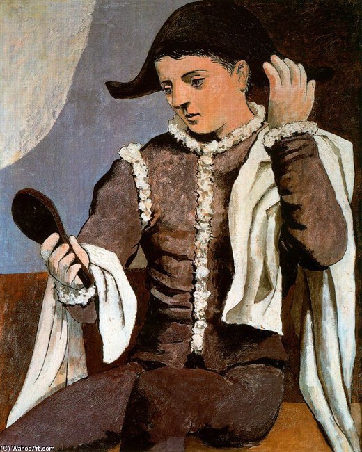 Arlequín Con Espejo — Pablo Picasso