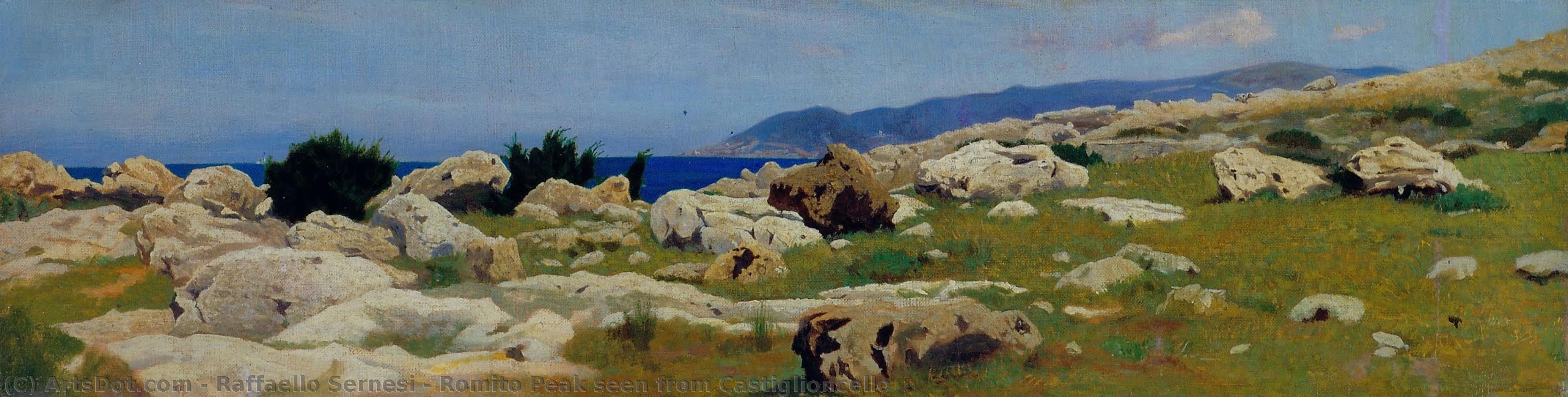 Raffaello Sernesi - Romito Peak seen from Castiglioncello