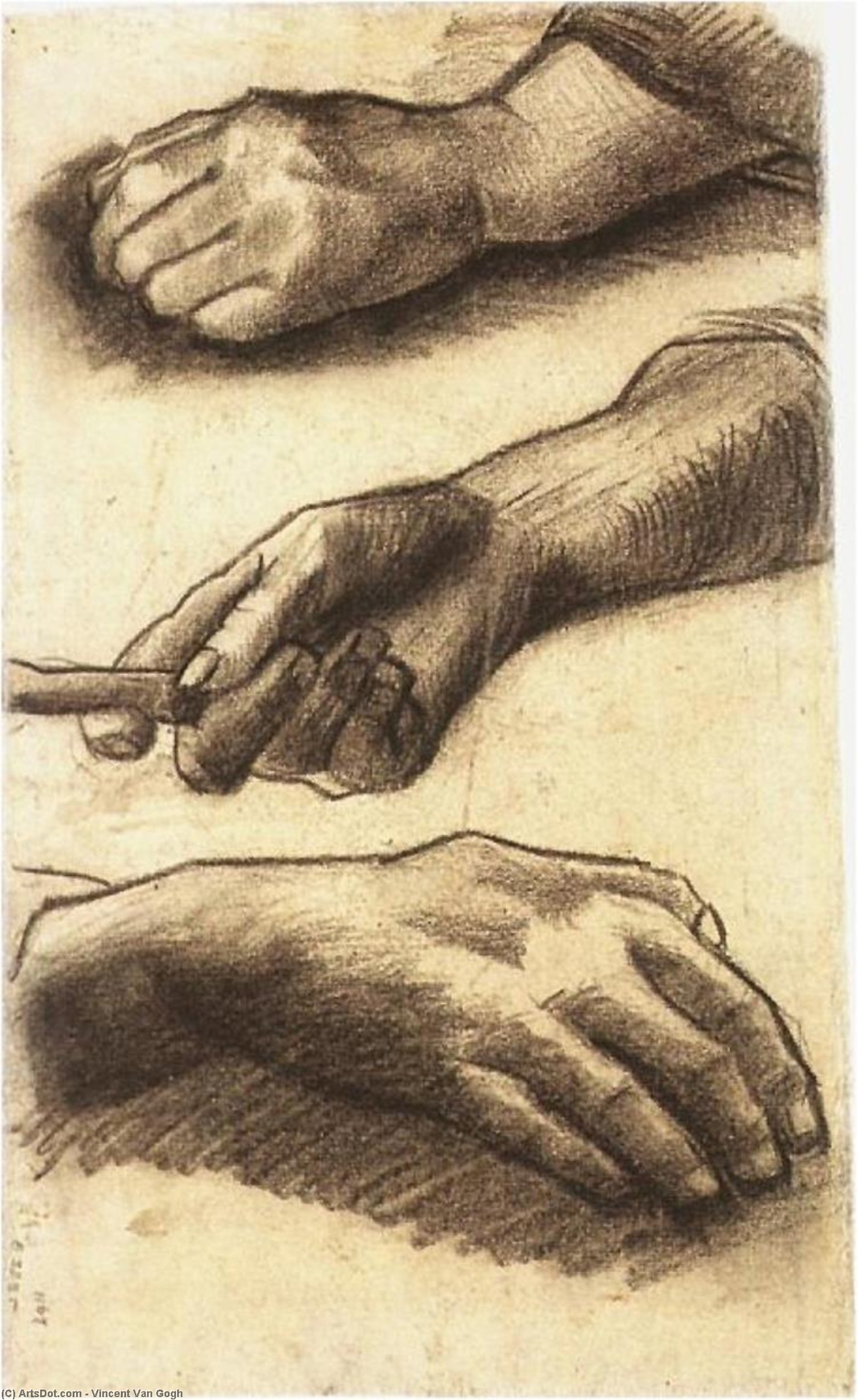 Three Hands — Vincent Willem Van Gogh