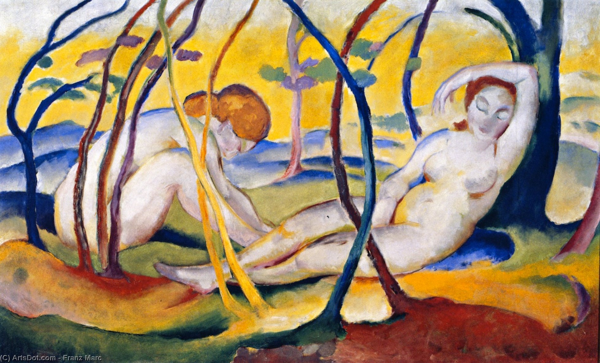 Франц Марк, Nudes in the Open Air (also known as Nudes under Trees)